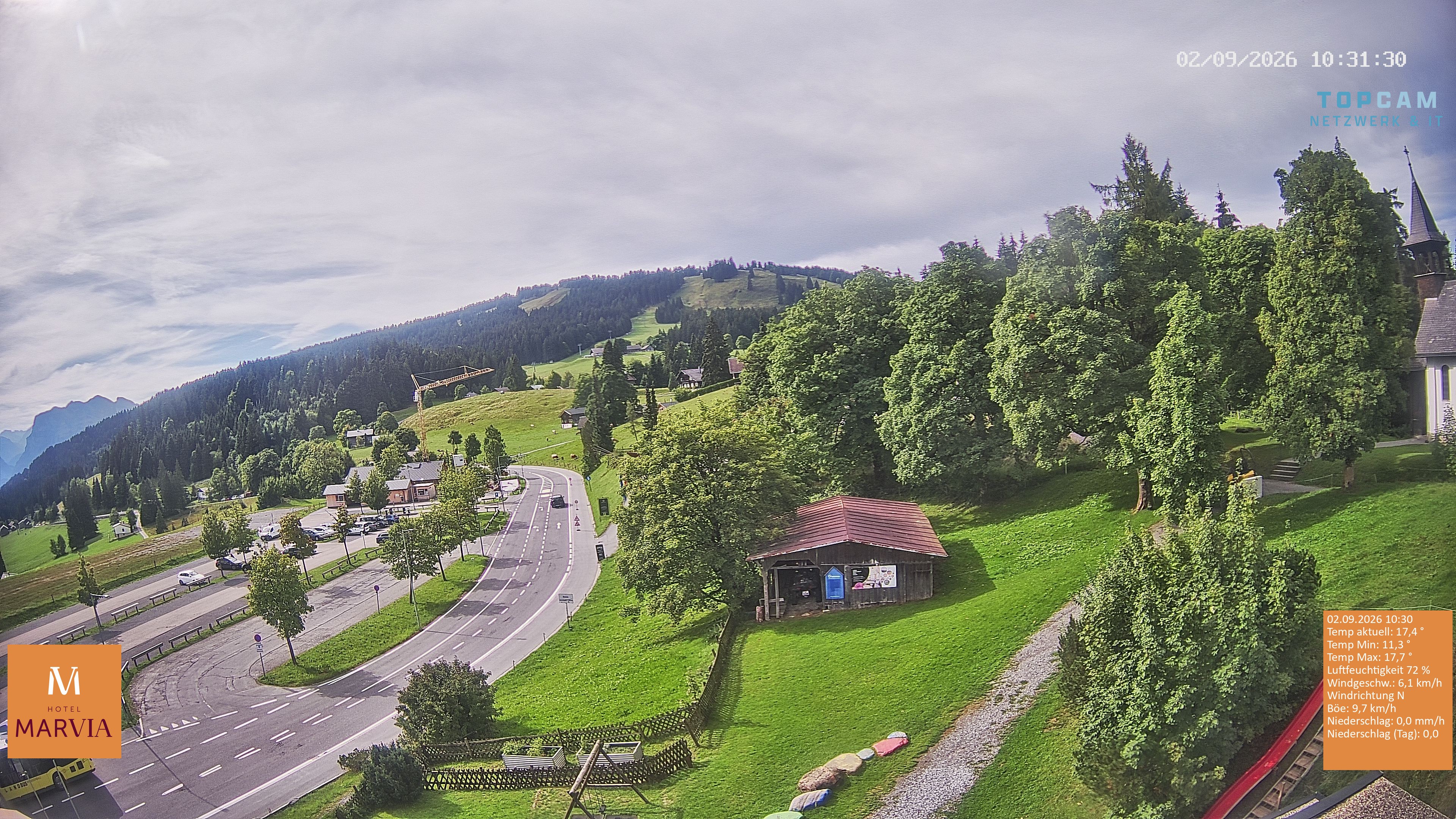 Archiv Foto Webcam Berghof Fetz in Bödele im Bregenzerwald