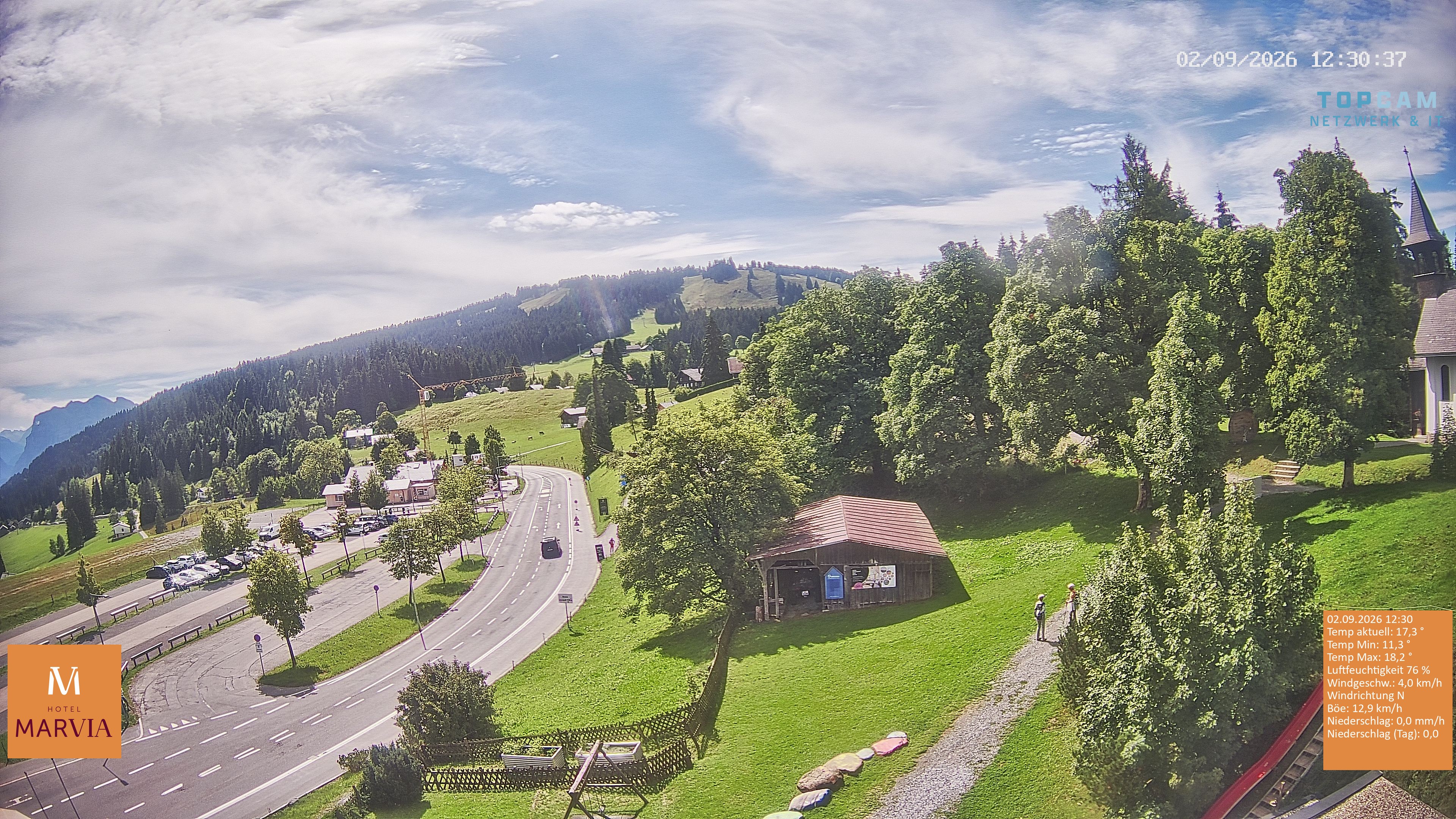 Archiv Foto Webcam Berghof Fetz in Bödele im Bregenzerwald