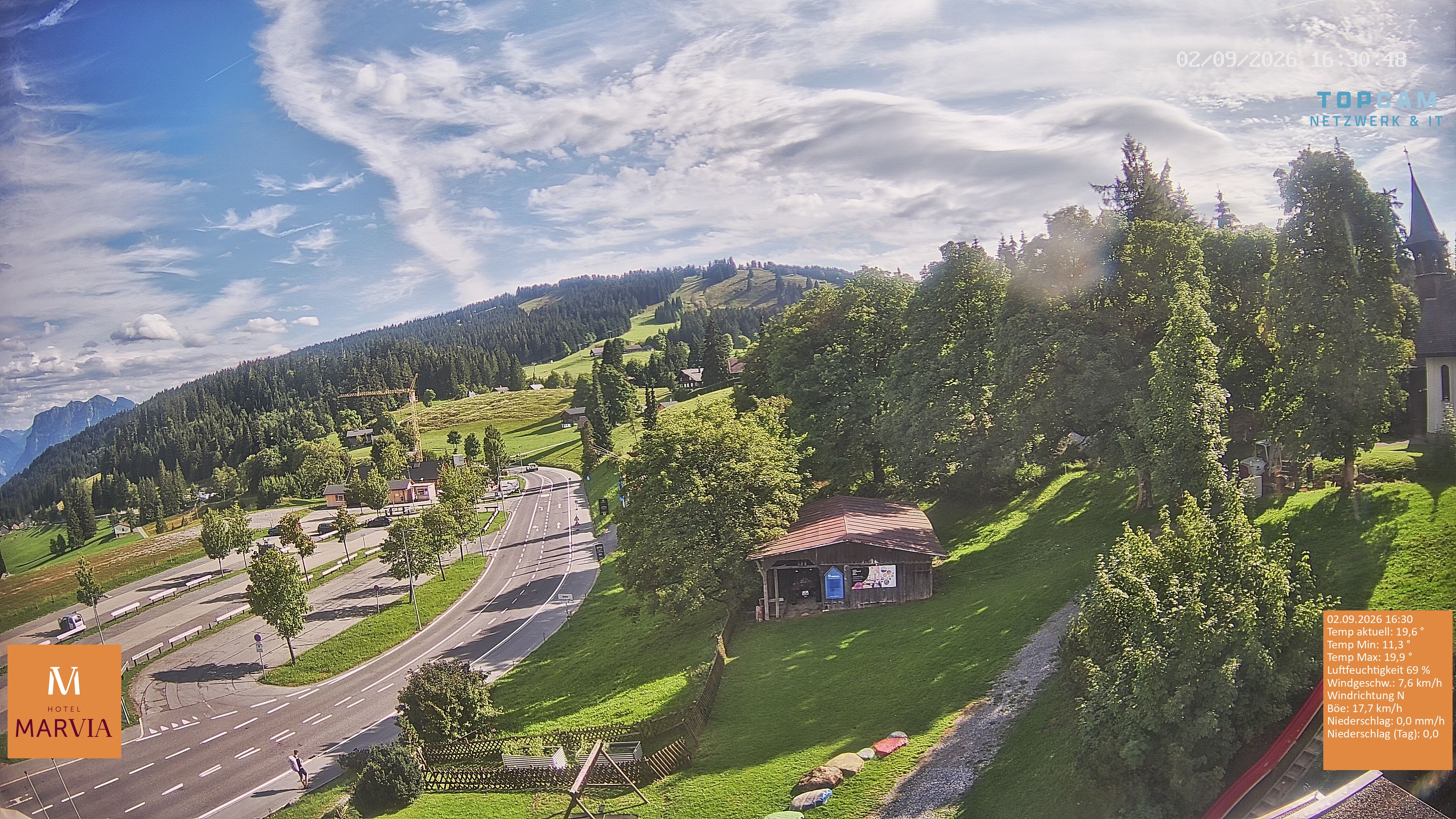 Archiv Foto Webcam Berghof Fetz in Bödele im Bregenzerwald