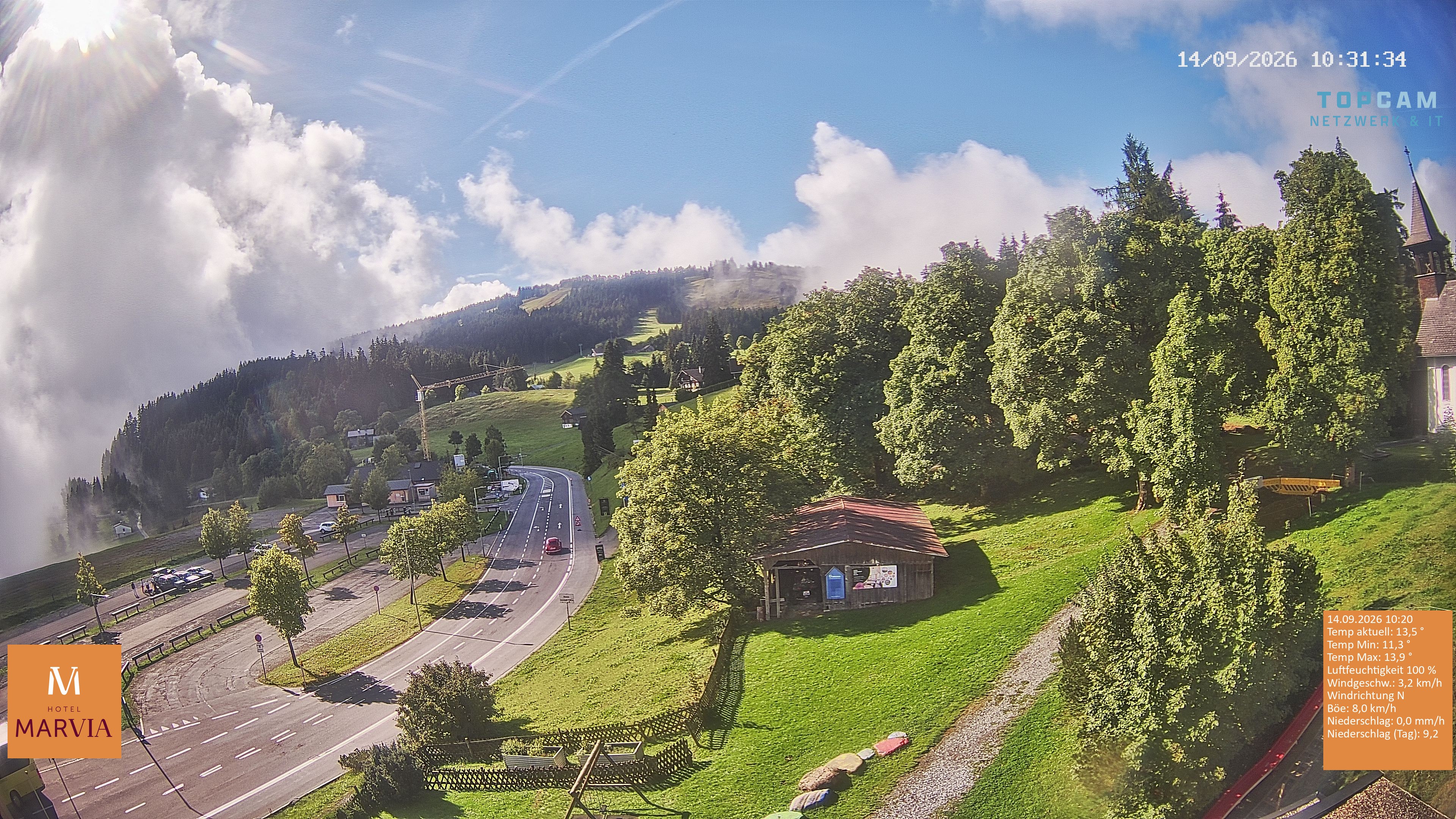 Archiv Foto Webcam Berghof Fetz in Bödele im Bregenzerwald