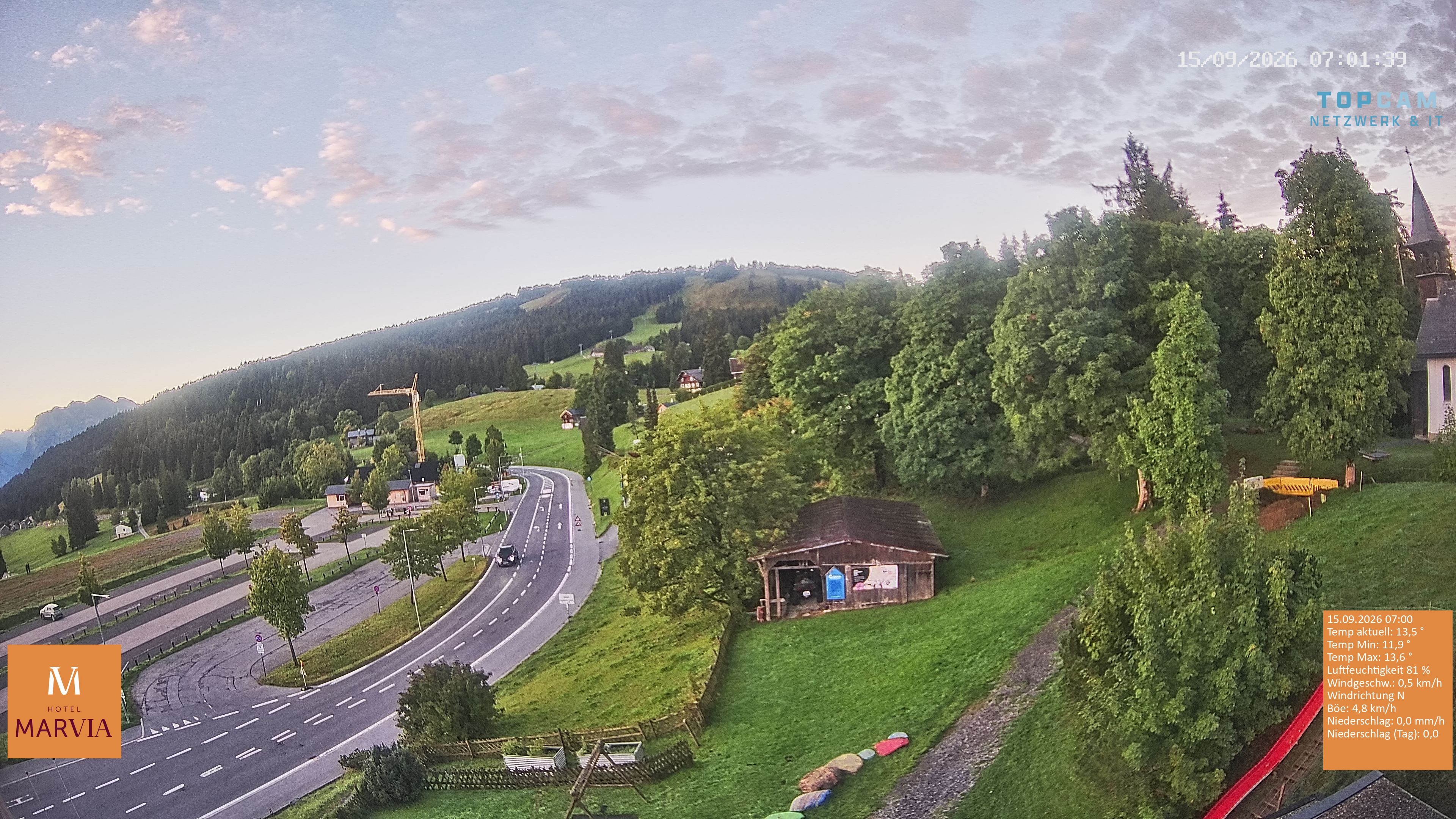 Archiv Foto Webcam Berghof Fetz in Bödele im Bregenzerwald