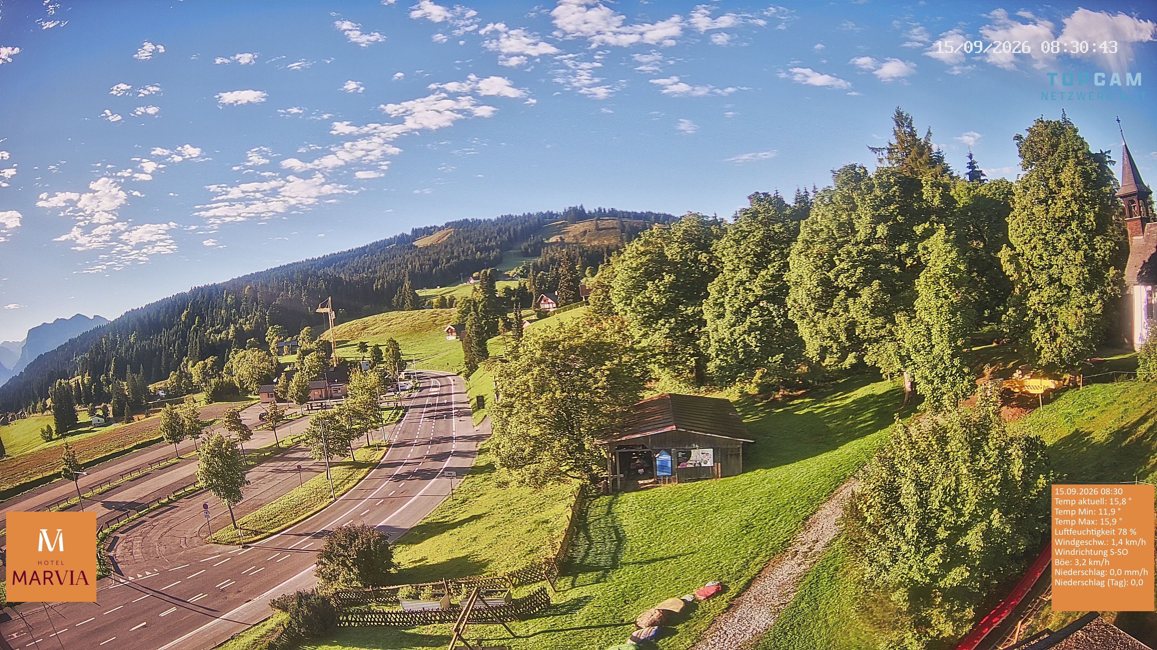Archiv Foto Webcam Berghof Fetz in Bödele im Bregenzerwald