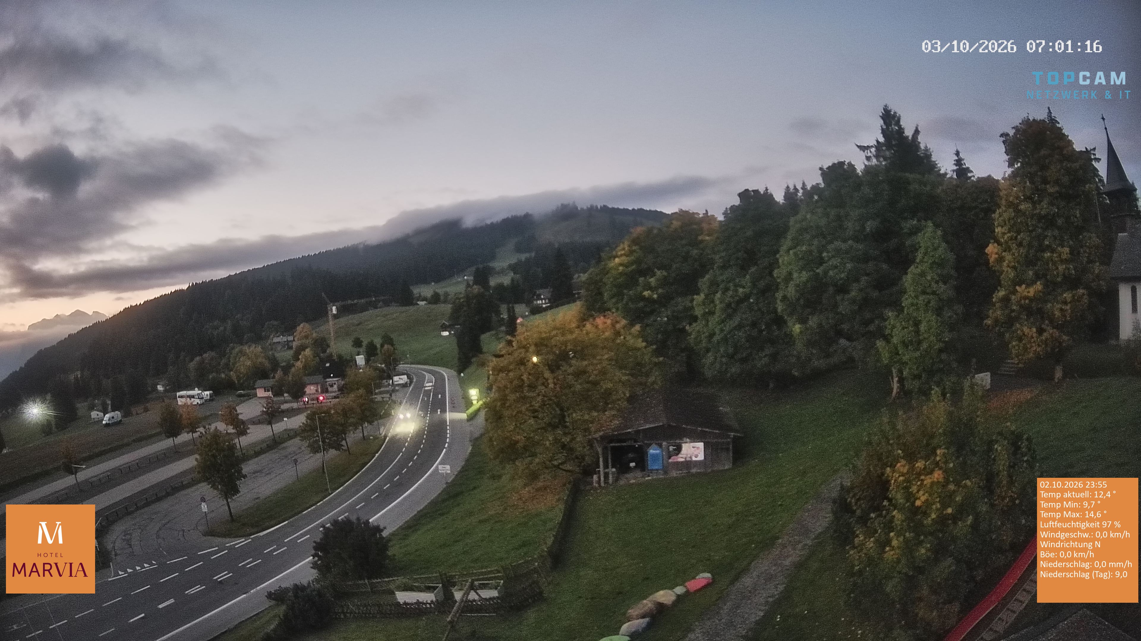Archiv Foto Webcam Berghof Fetz in Bödele im Bregenzerwald
