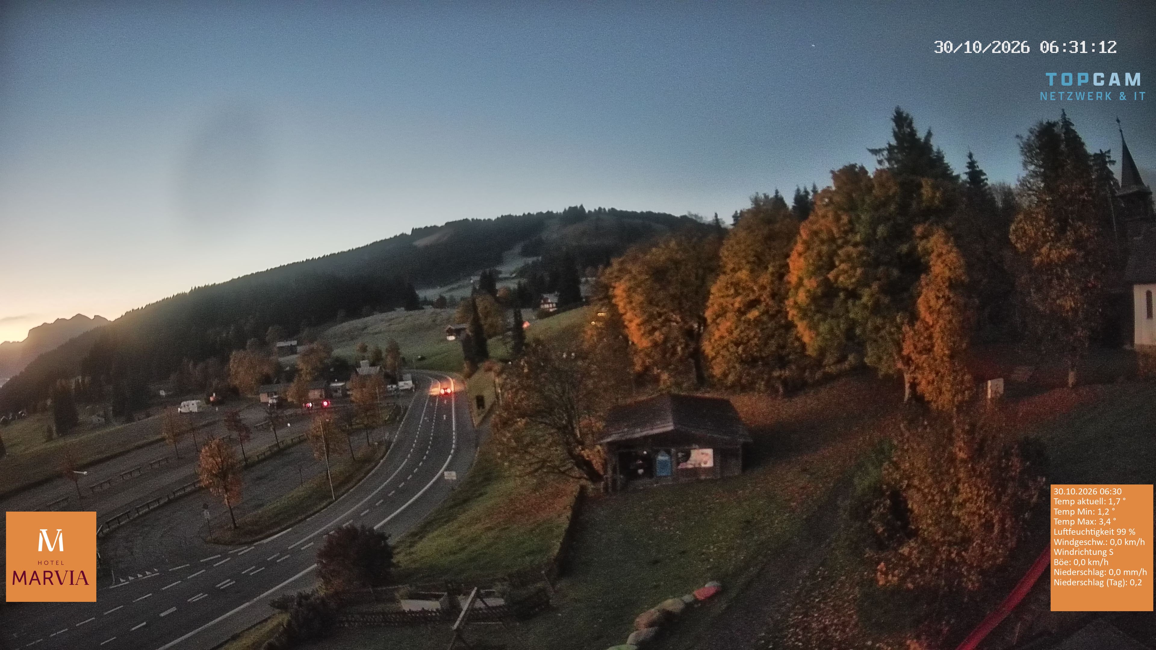 Archiv Foto Webcam Berghof Fetz in Bödele im Bregenzerwald