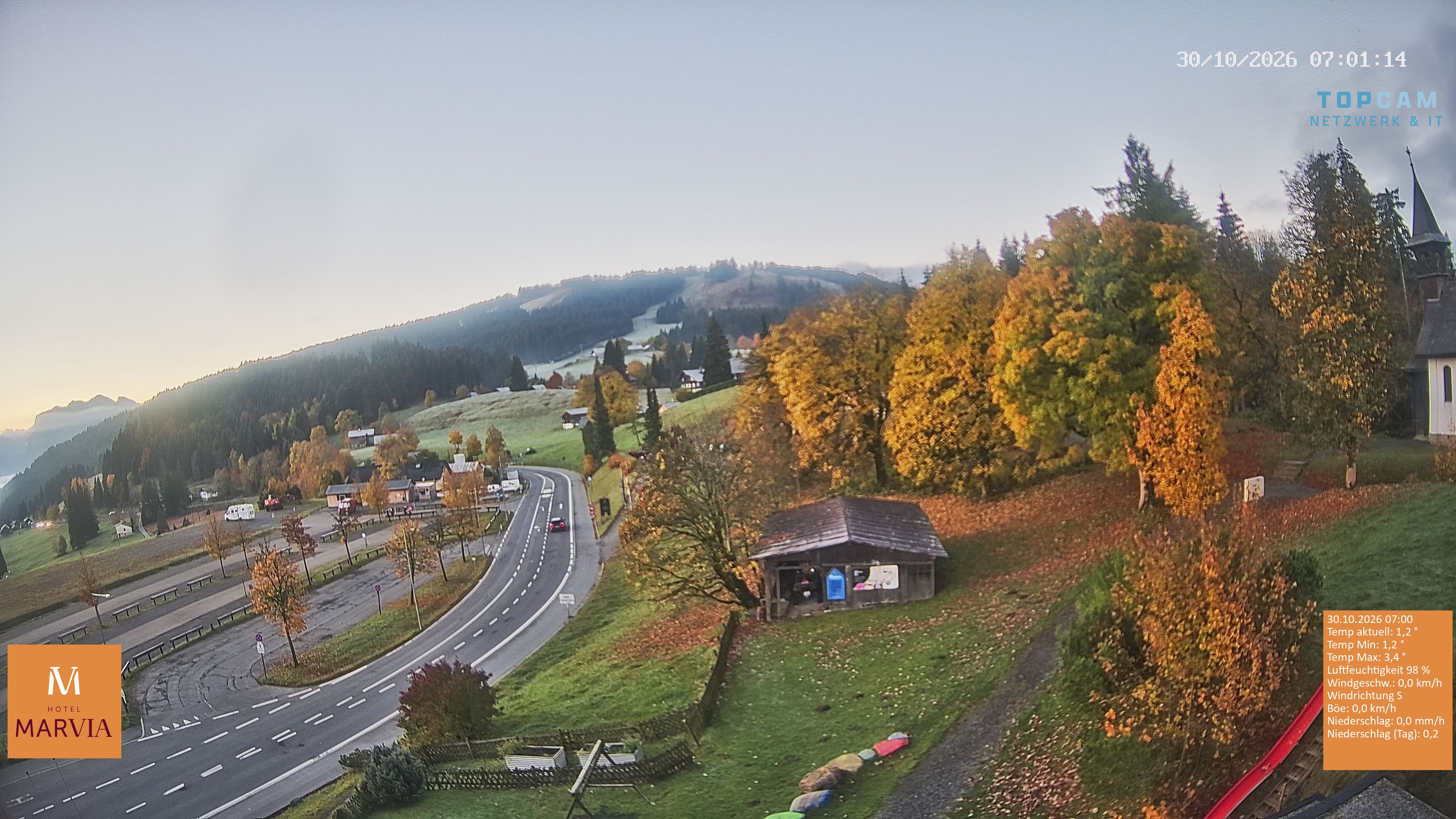 Archiv Foto Webcam Berghof Fetz in Bödele im Bregenzerwald