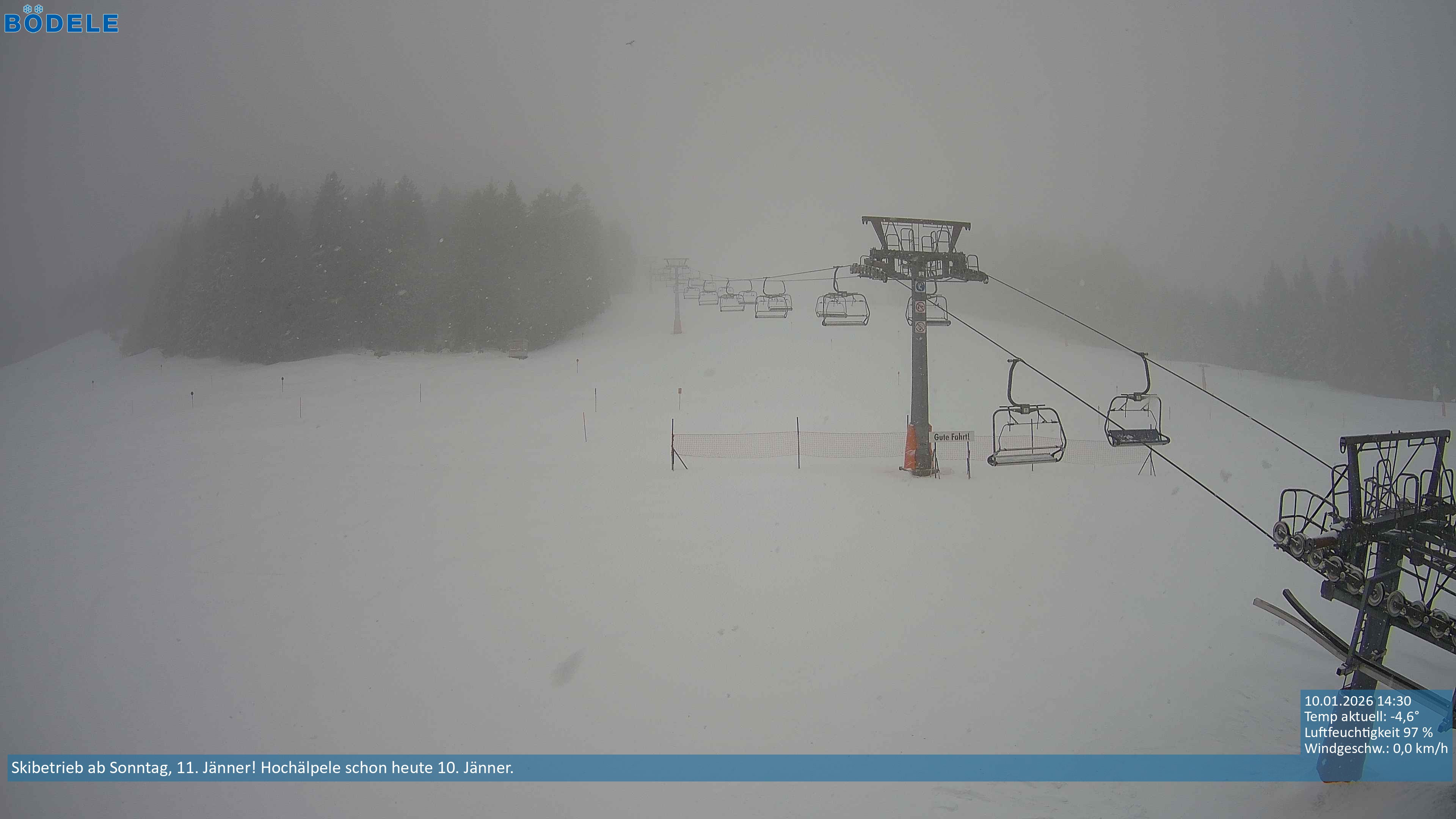 Archiv Foto Webcam Lanklift am Bödele