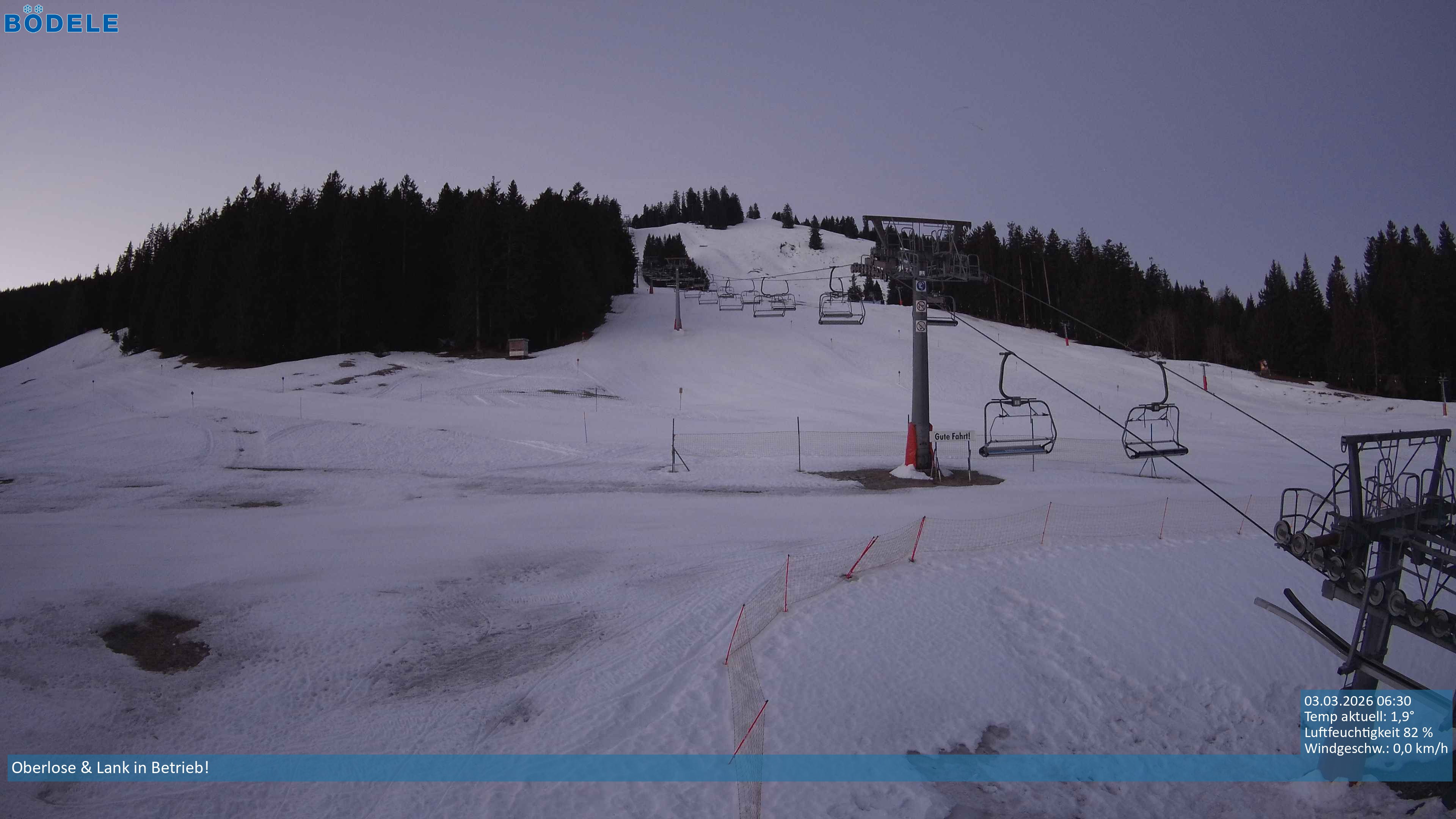 Archiv Foto Webcam Lanklift am Bödele