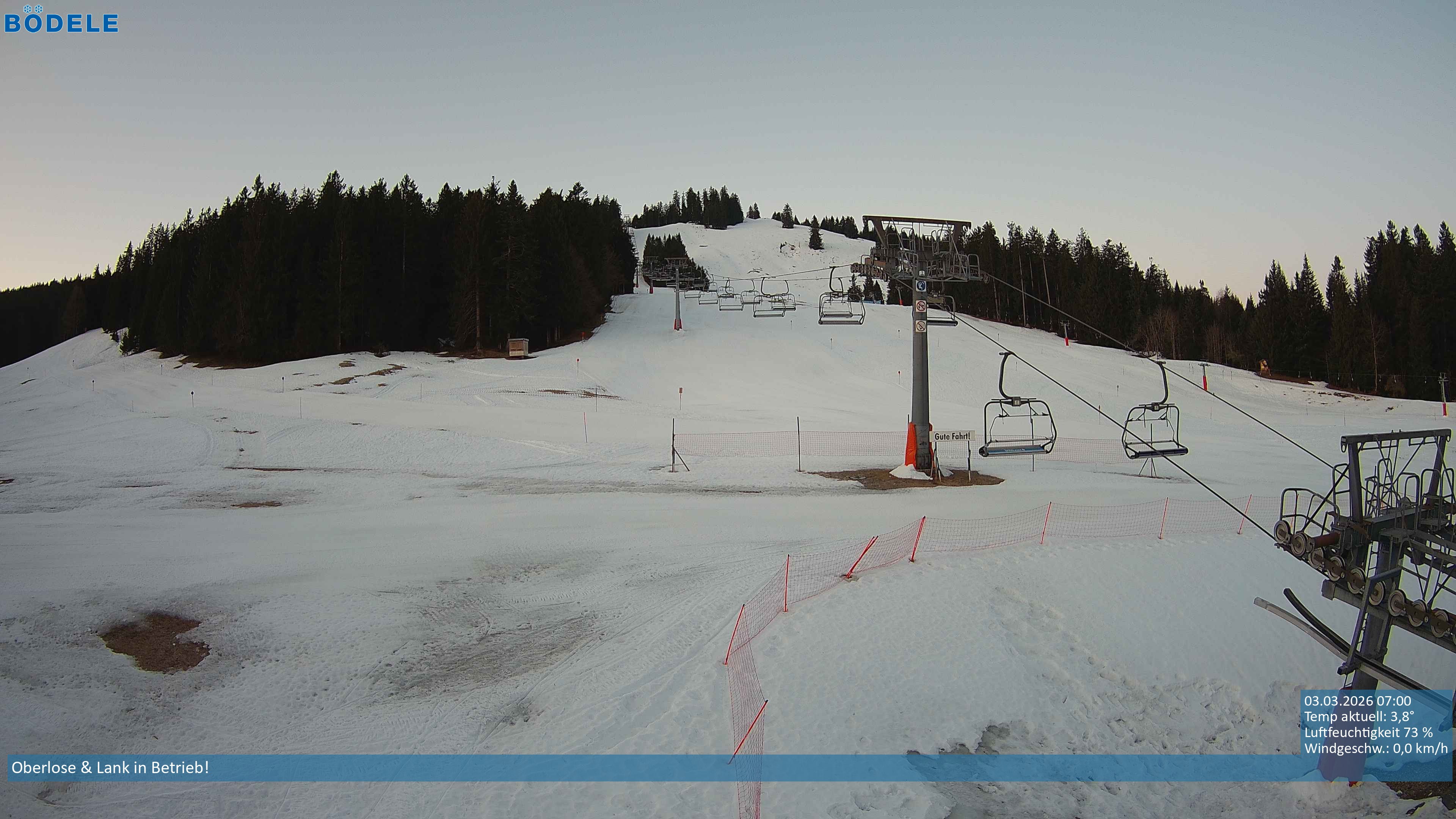 Archiv Foto Webcam Lanklift am Bödele