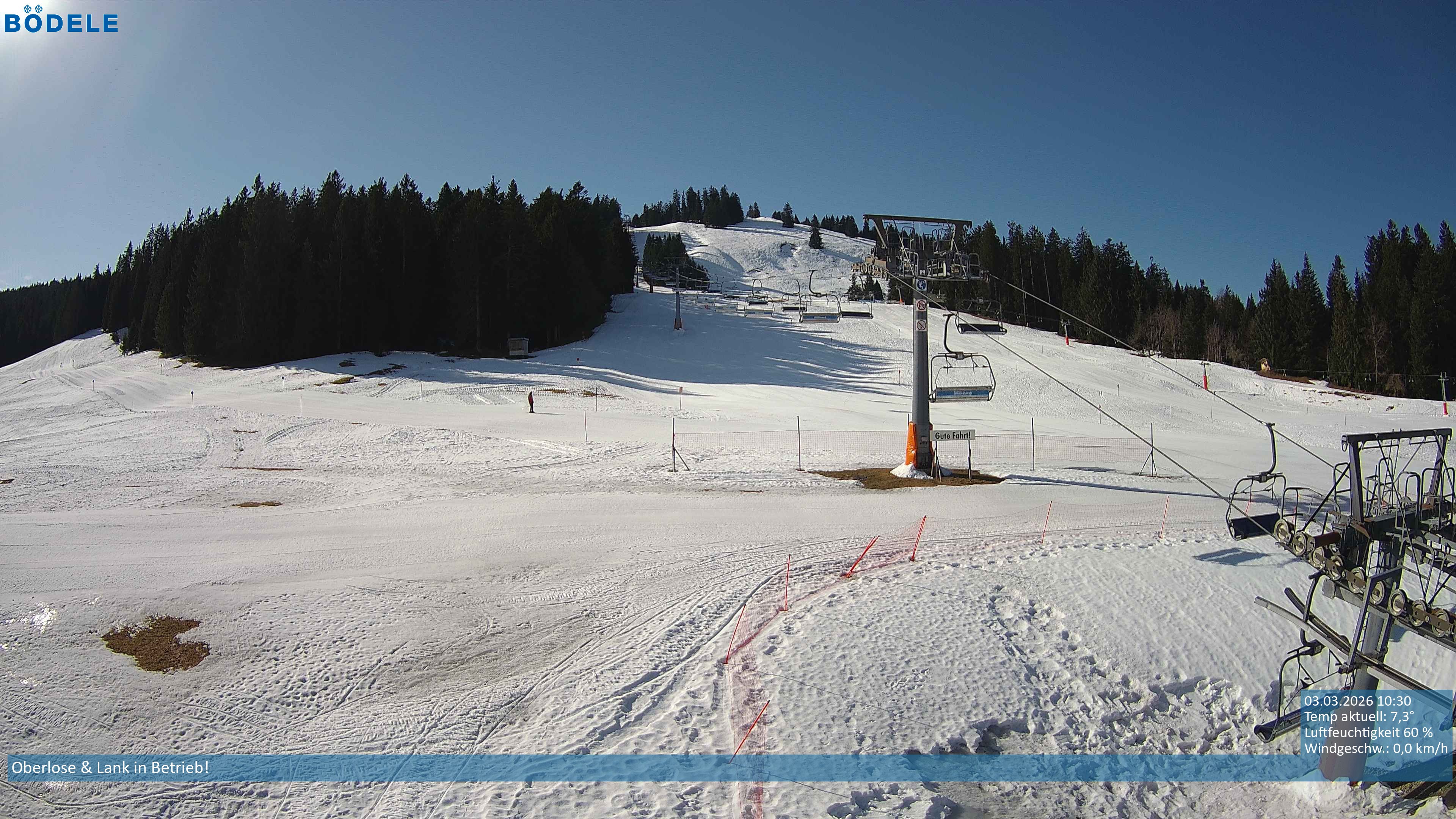 Archiv Foto Webcam Lanklift am Bödele