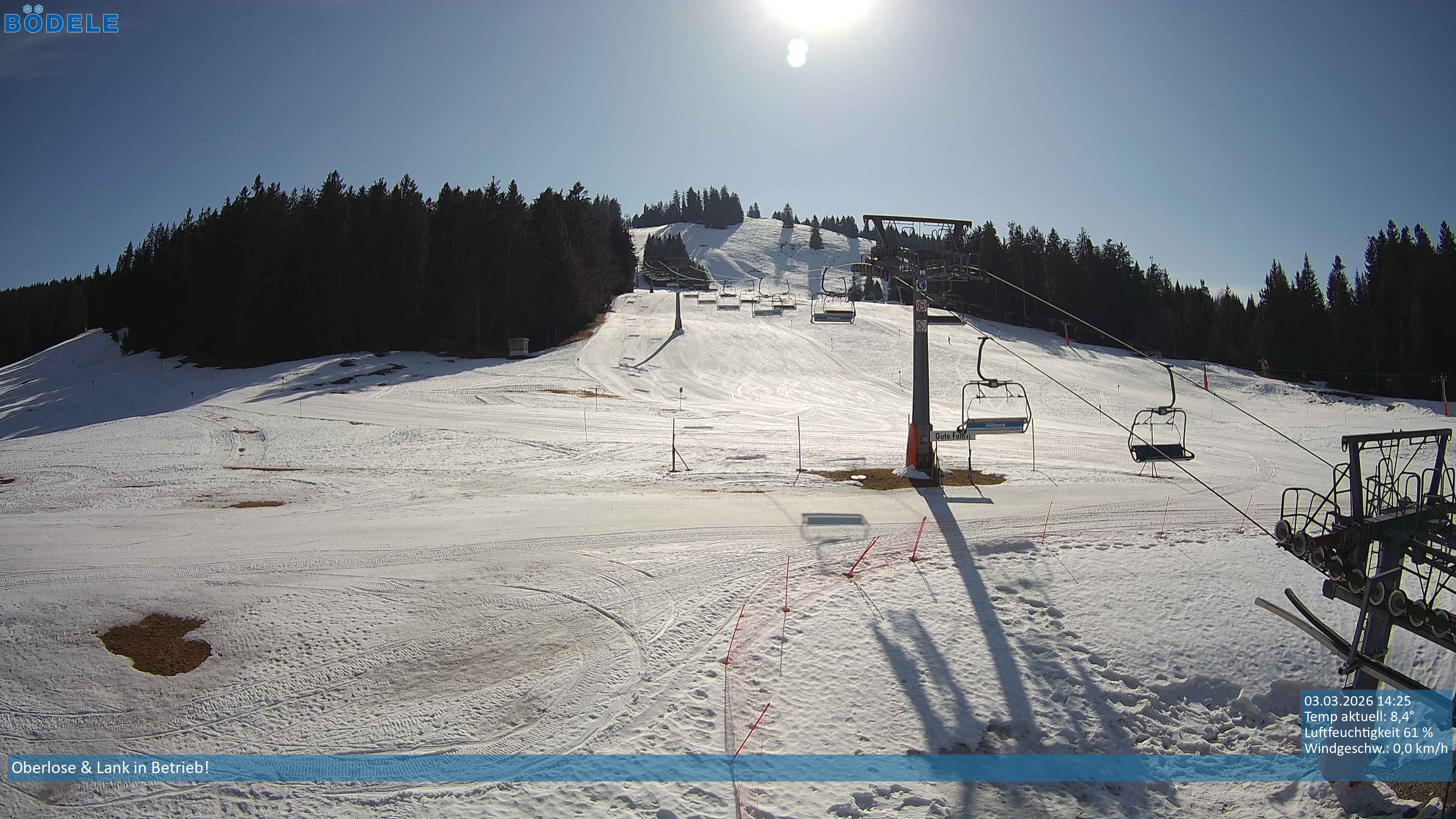 Archiv Foto Webcam Lanklift am Bödele