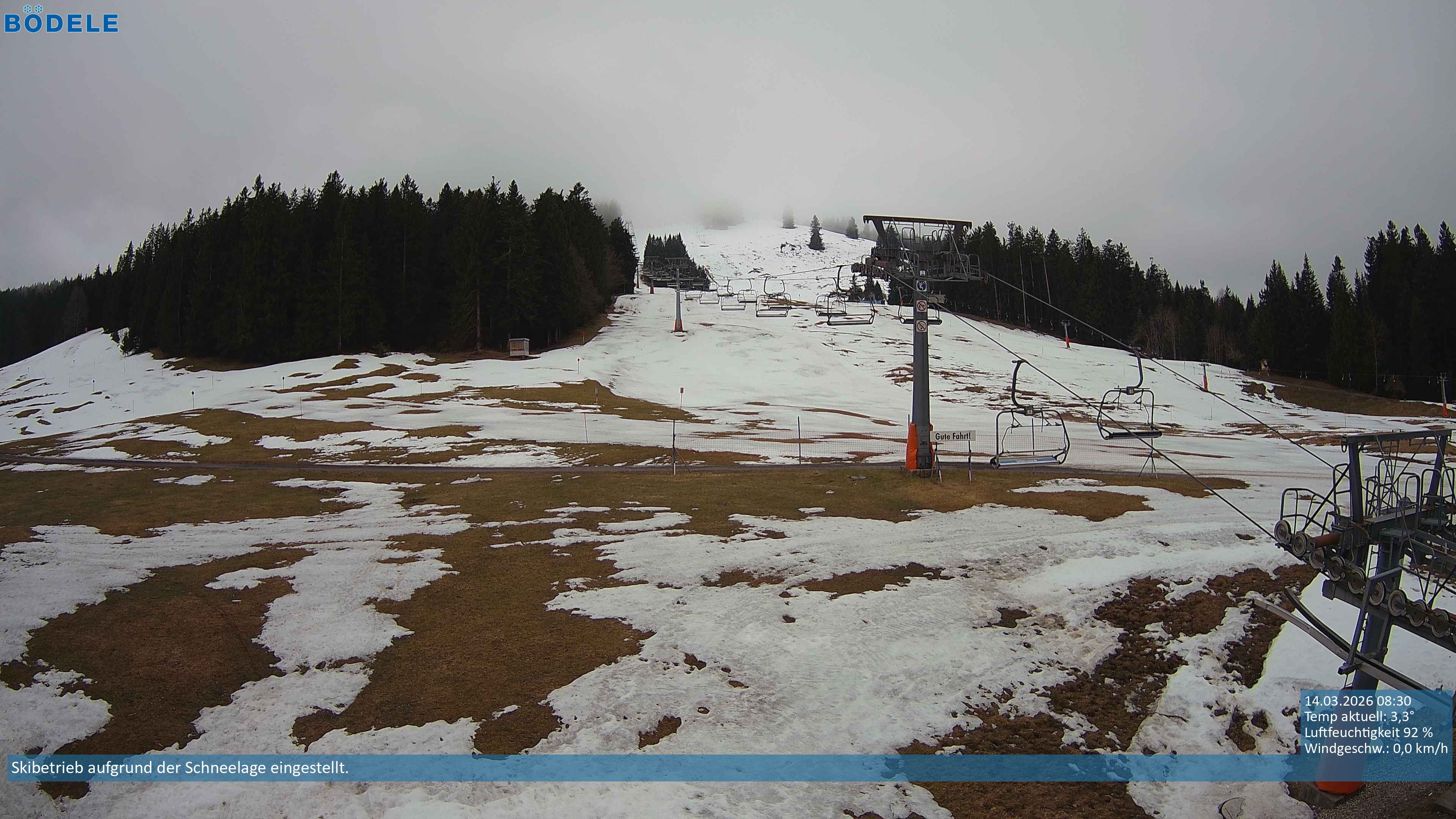 Archiv Foto Webcam Lanklift am Bödele