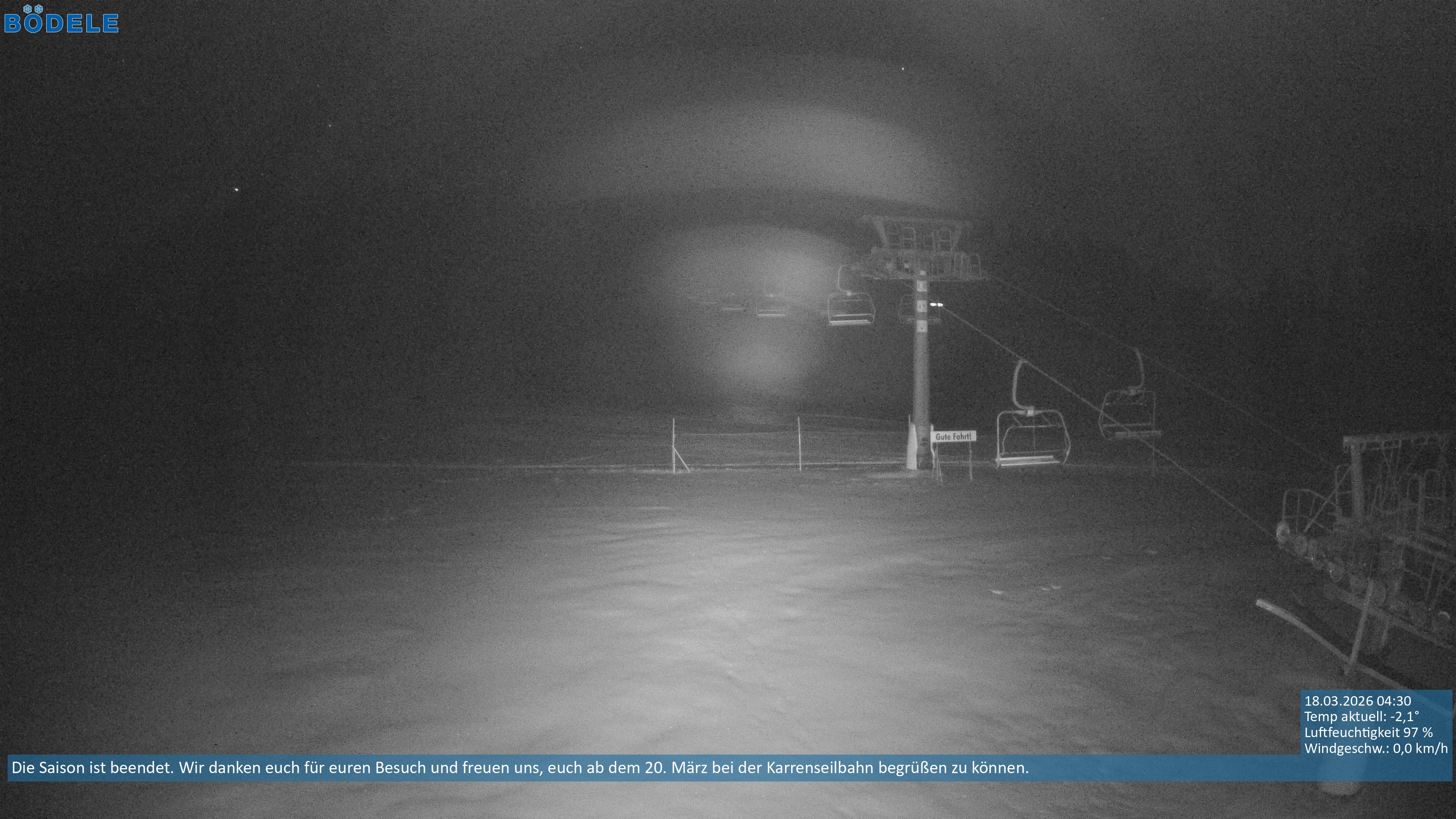 Archiv Foto Webcam Lanklift am Bödele