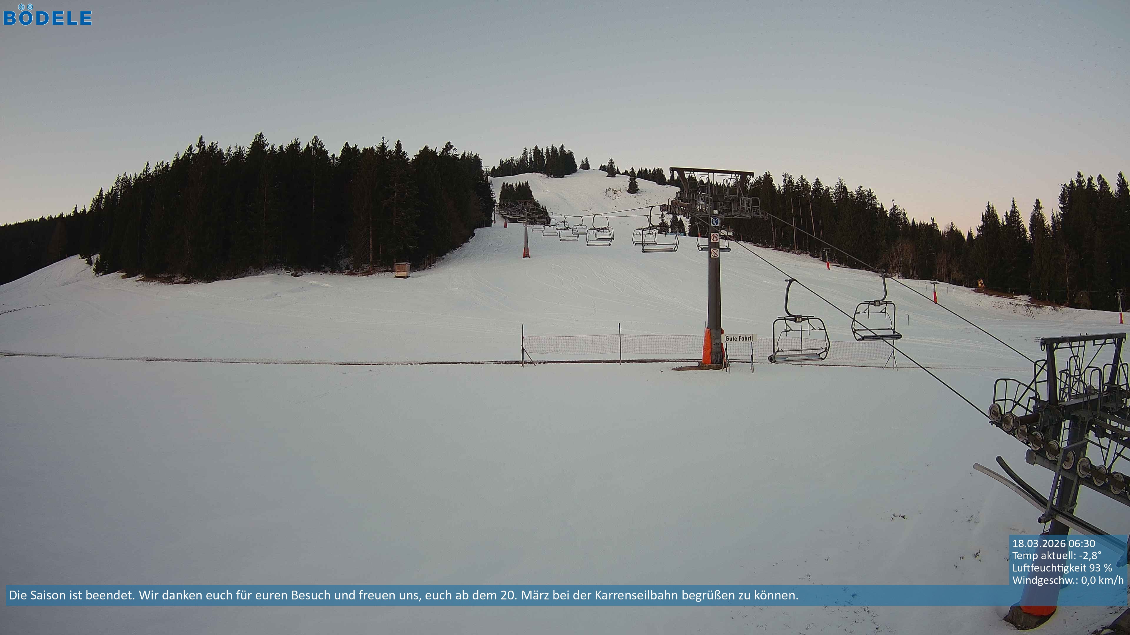 Archiv Foto Webcam Lanklift am Bödele