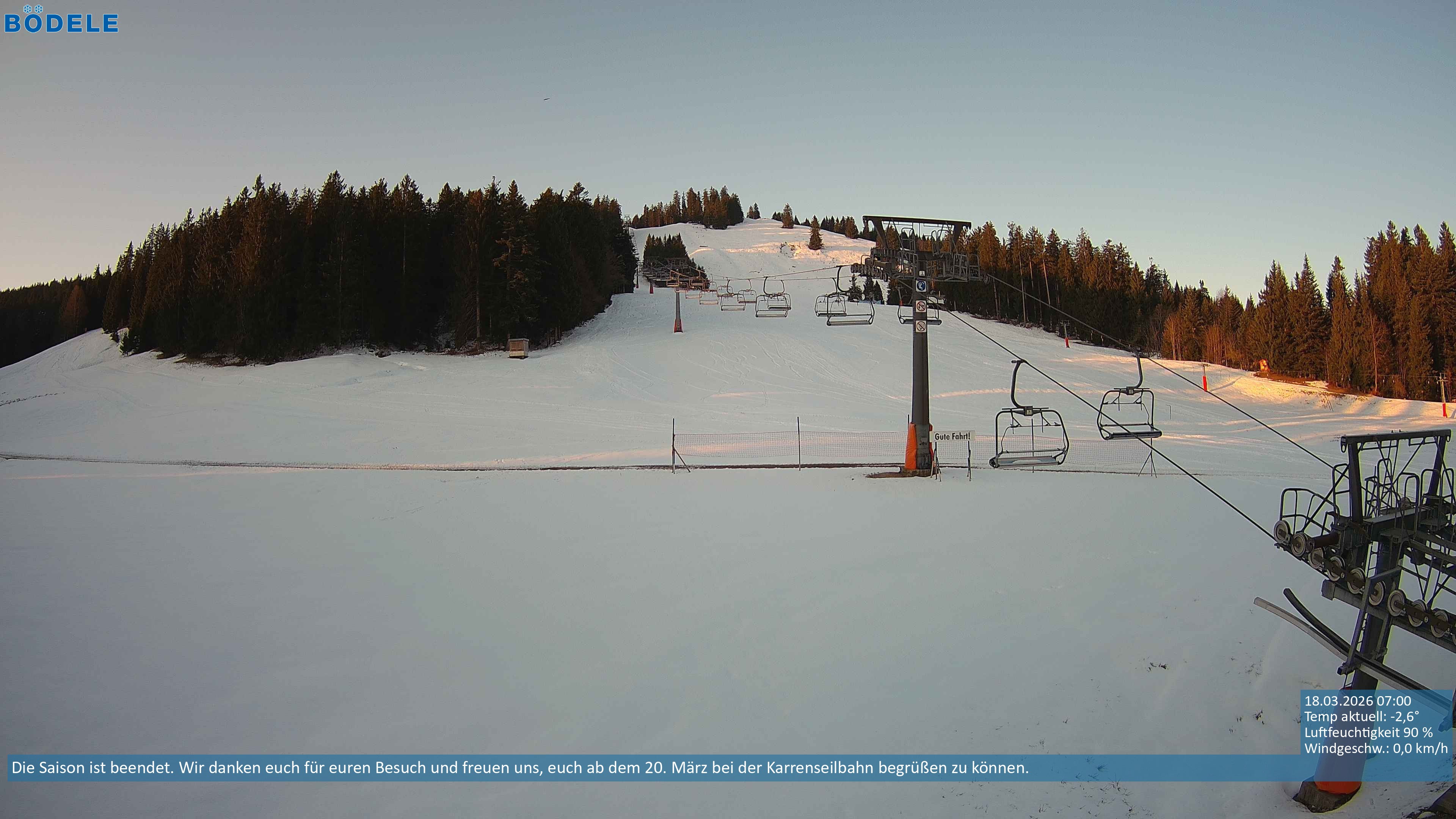 Archiv Foto Webcam Lanklift am Bödele