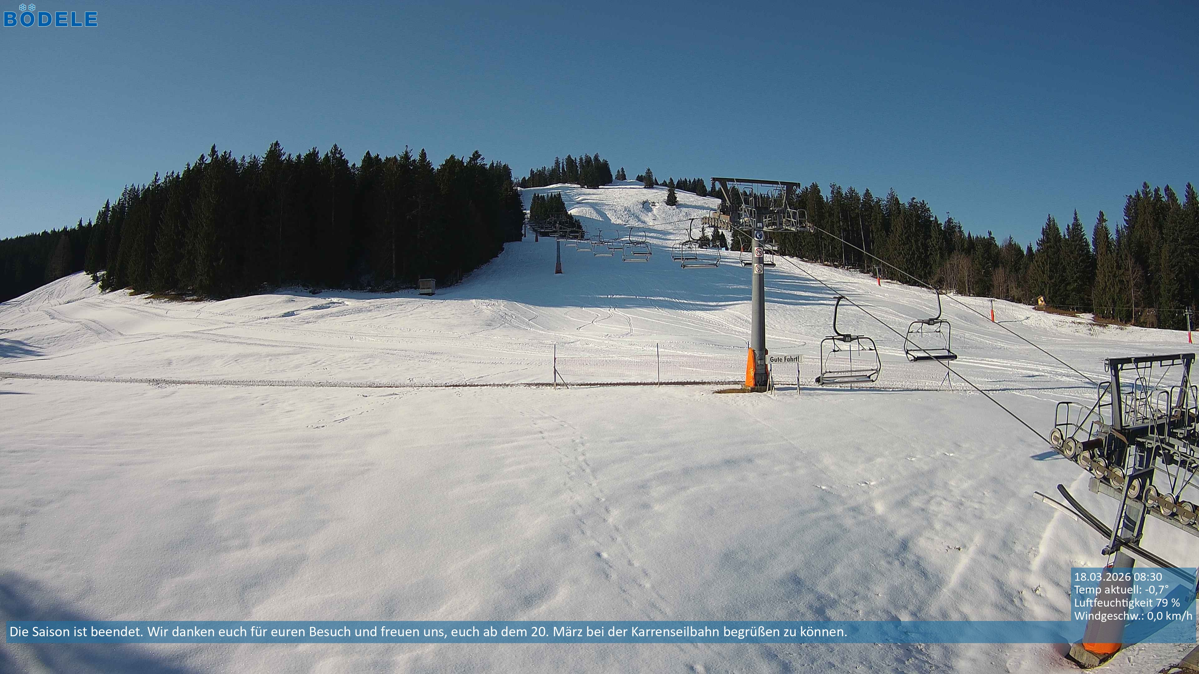 Archiv Foto Webcam Lanklift am Bödele