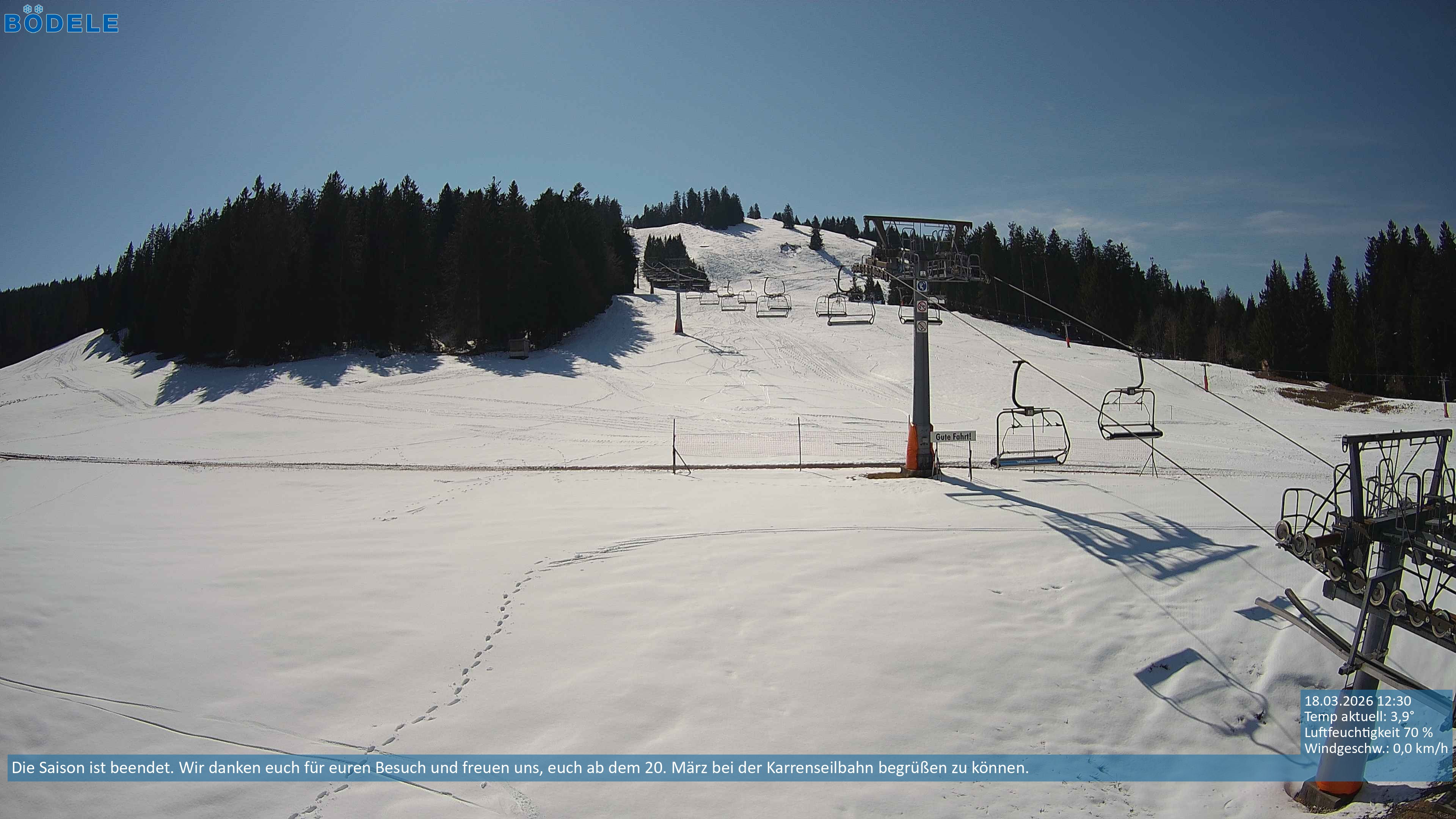 Archiv Foto Webcam Lanklift am Bödele