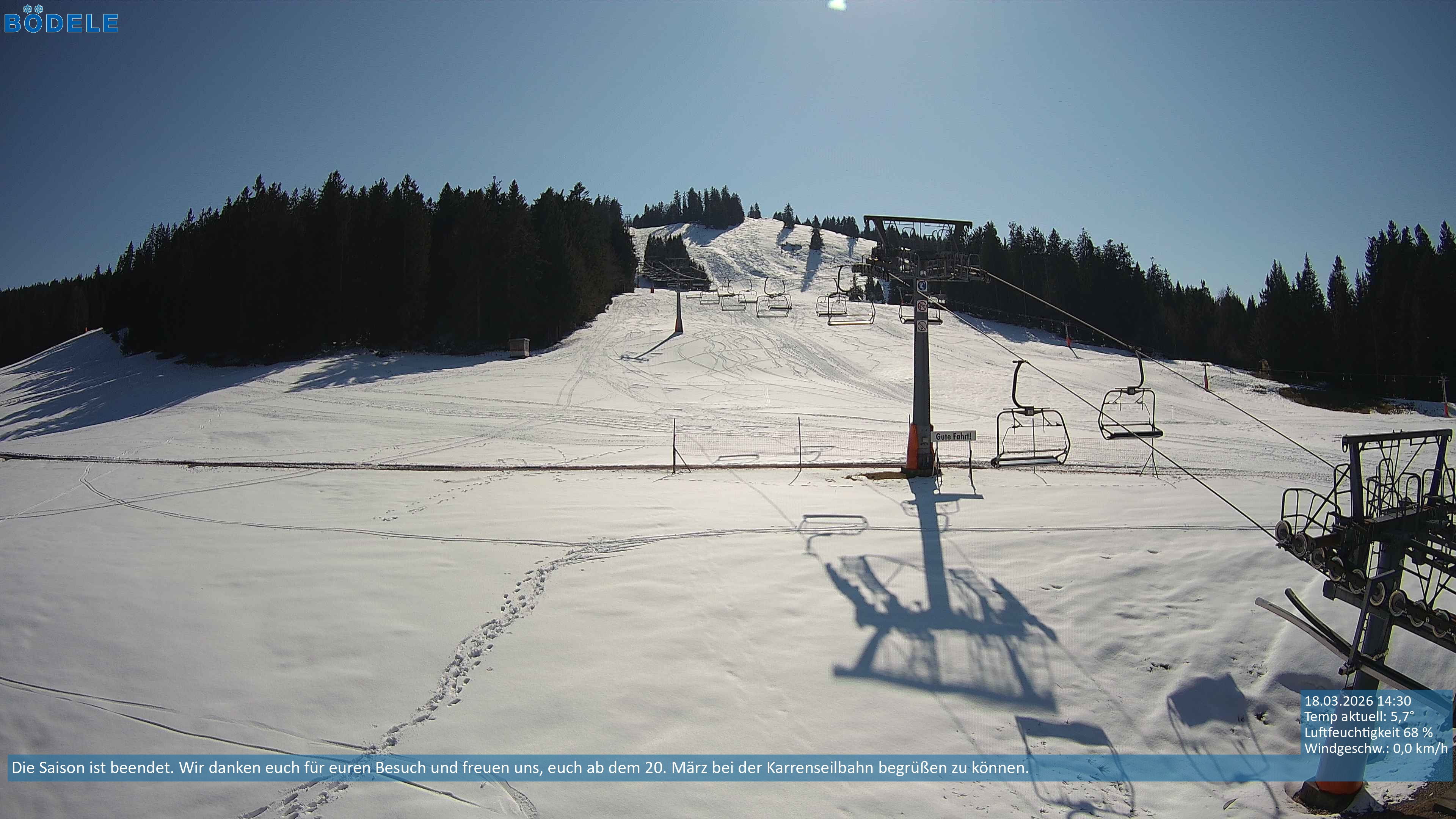 Archived image Webcam Chair lift Lank near Schwarzenberg