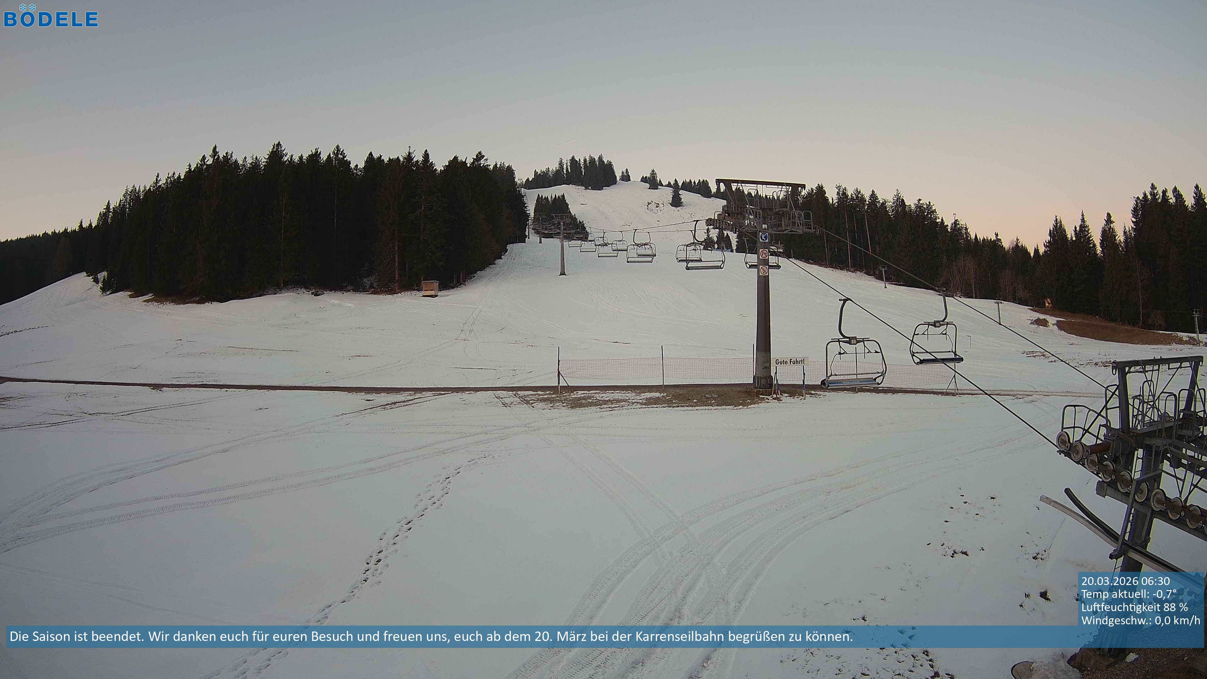 Archiv Foto Webcam Lanklift am Bödele
