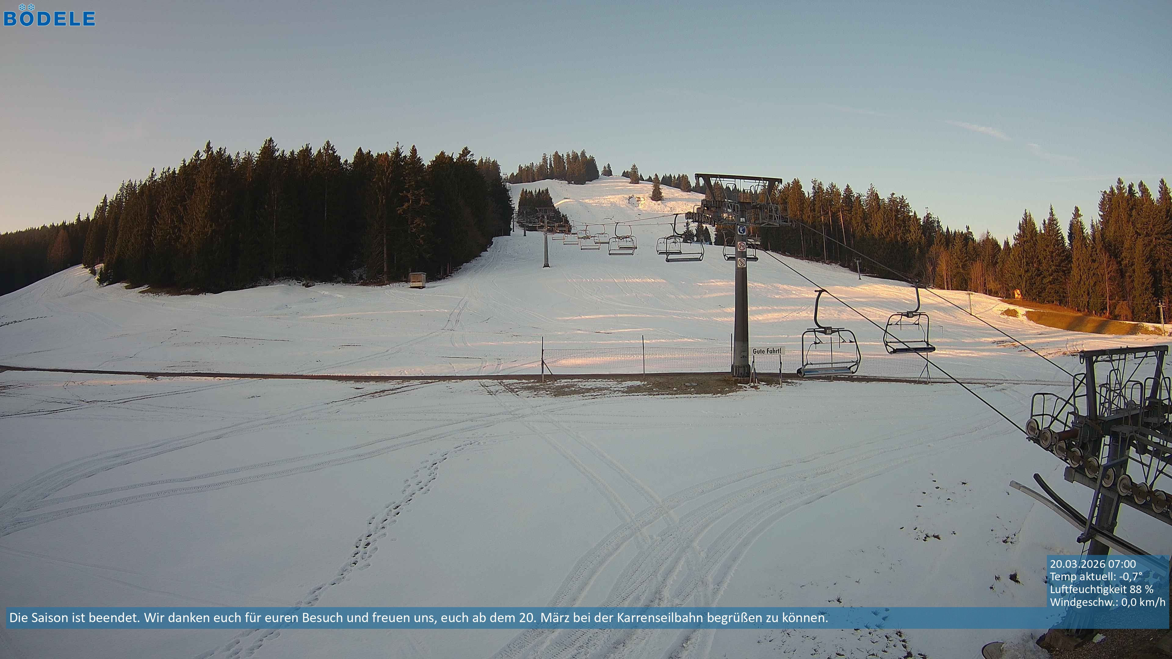 Archiv Foto Webcam Lanklift am Bödele