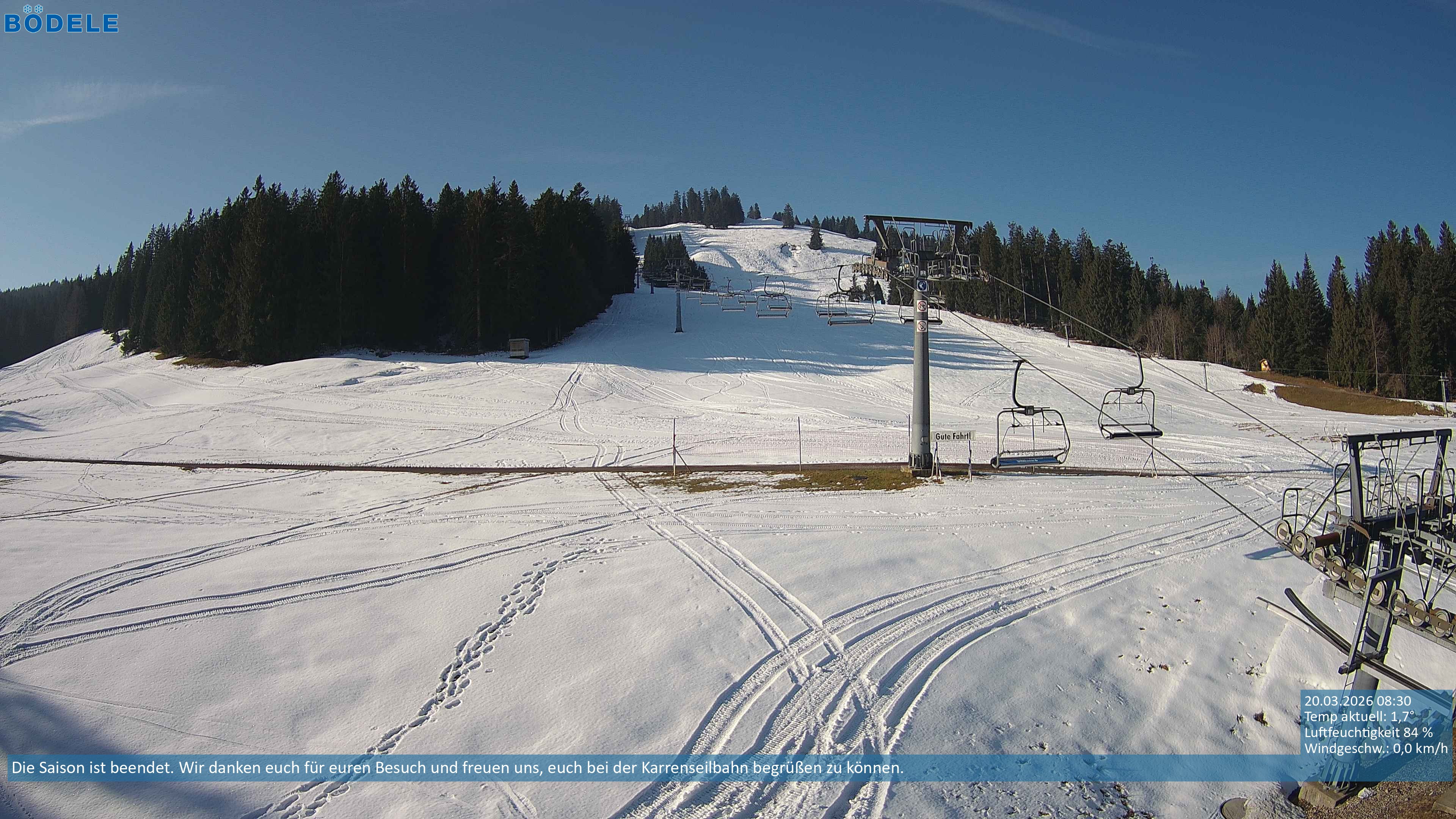 Archiv Foto Webcam Lanklift am Bödele