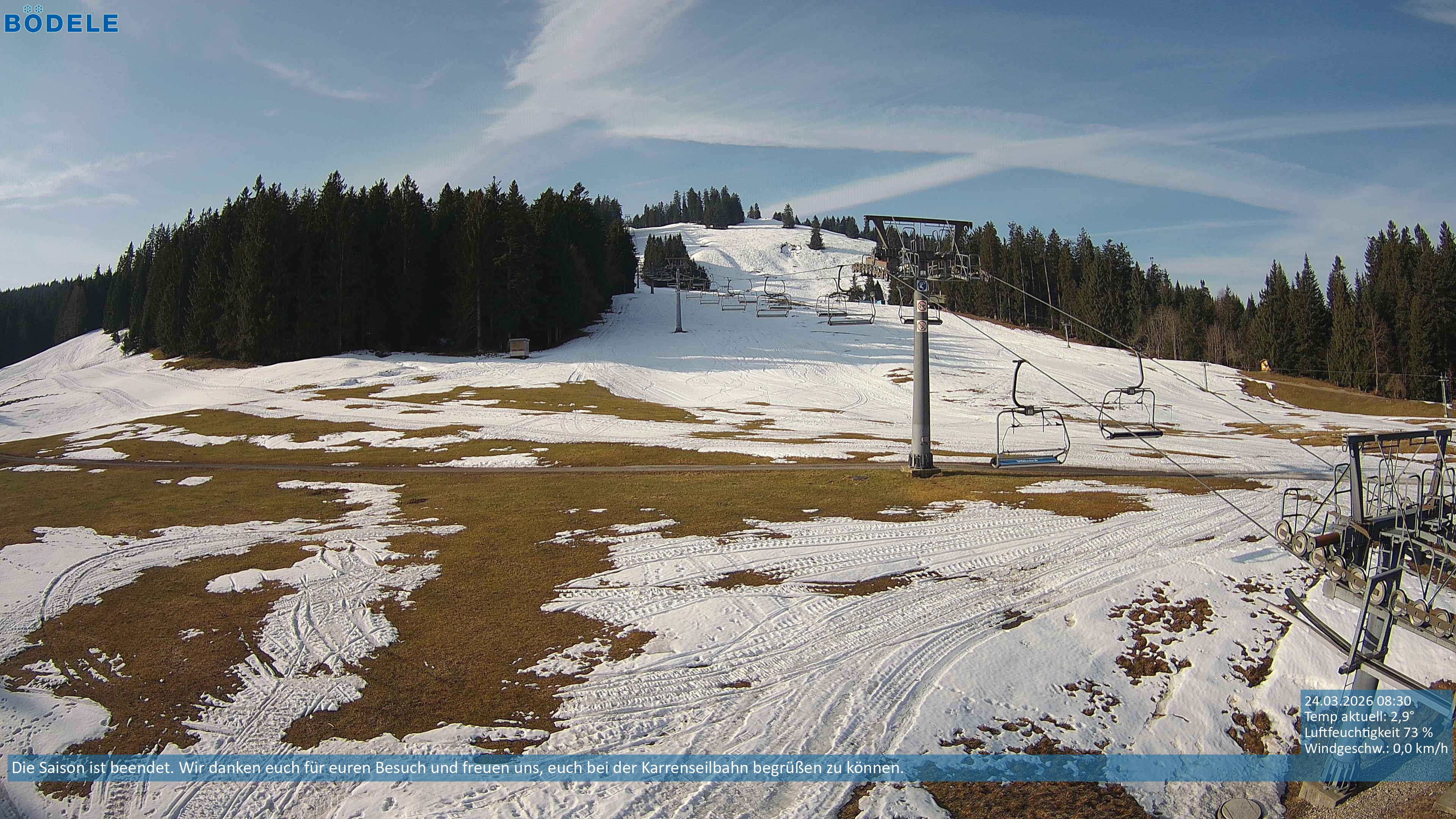 Archiv Foto Webcam Lanklift am Bödele