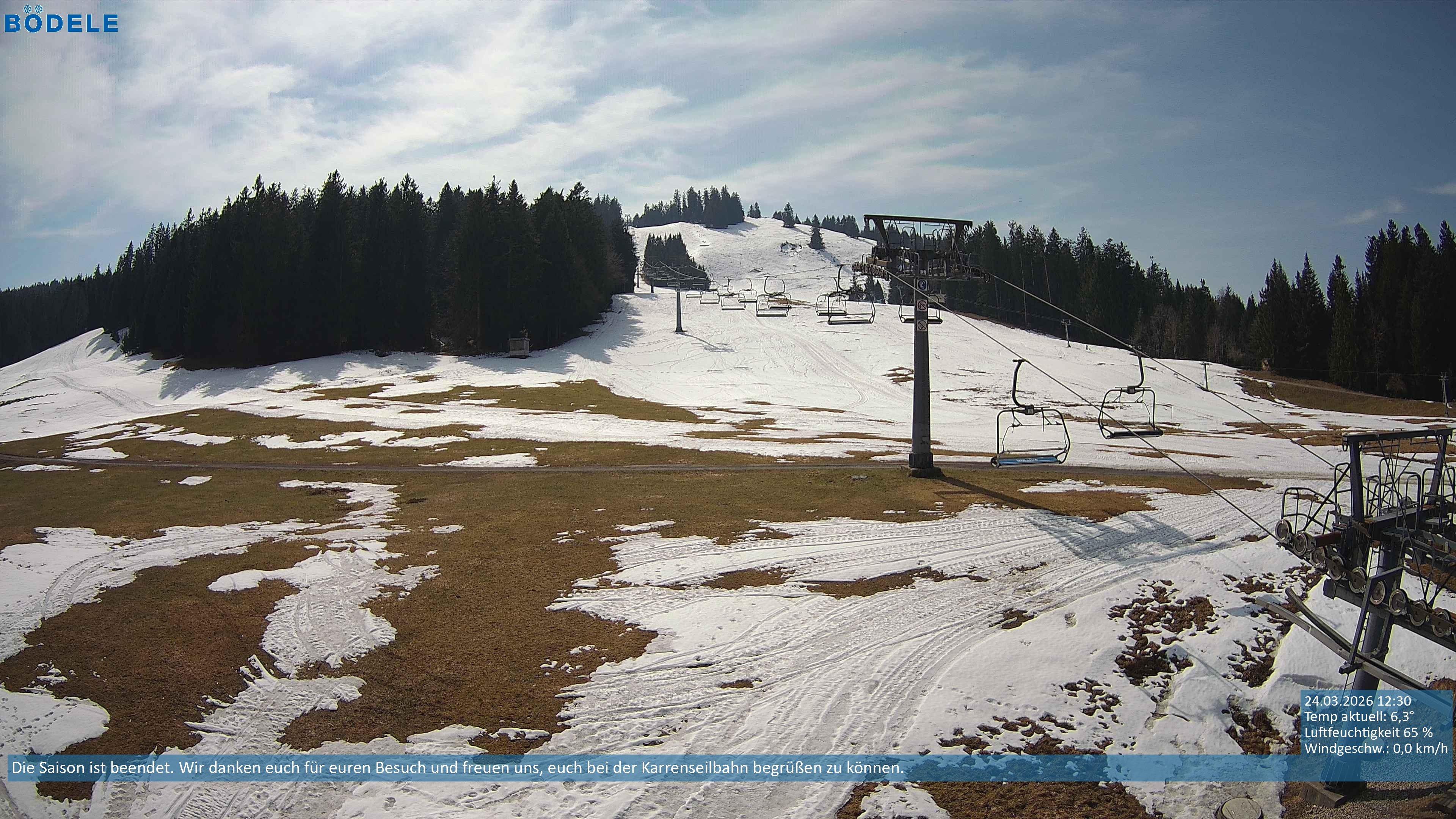 Archiv Foto Webcam Lanklift am Bödele