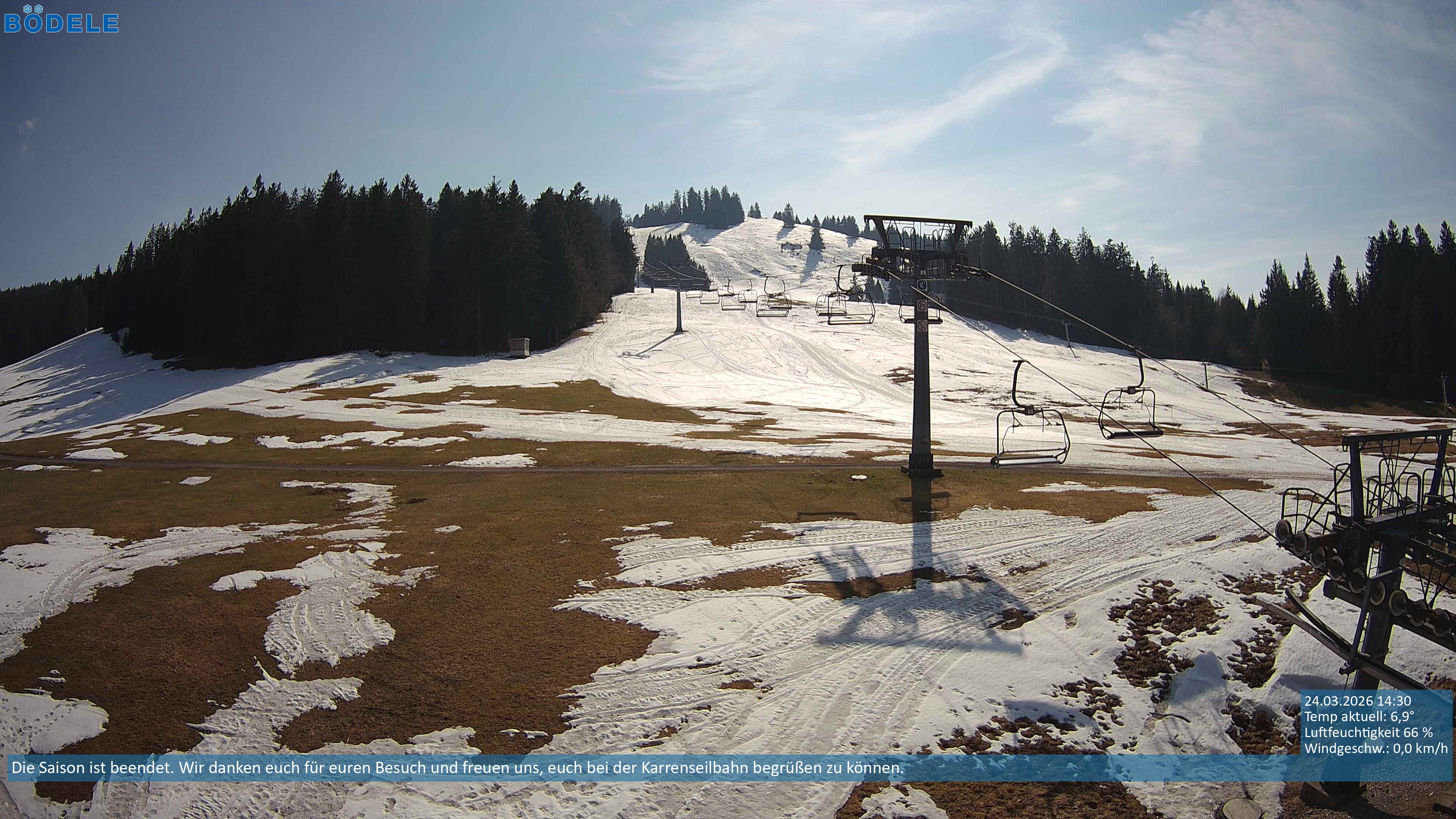 Archiv Foto Webcam Lanklift am Bödele