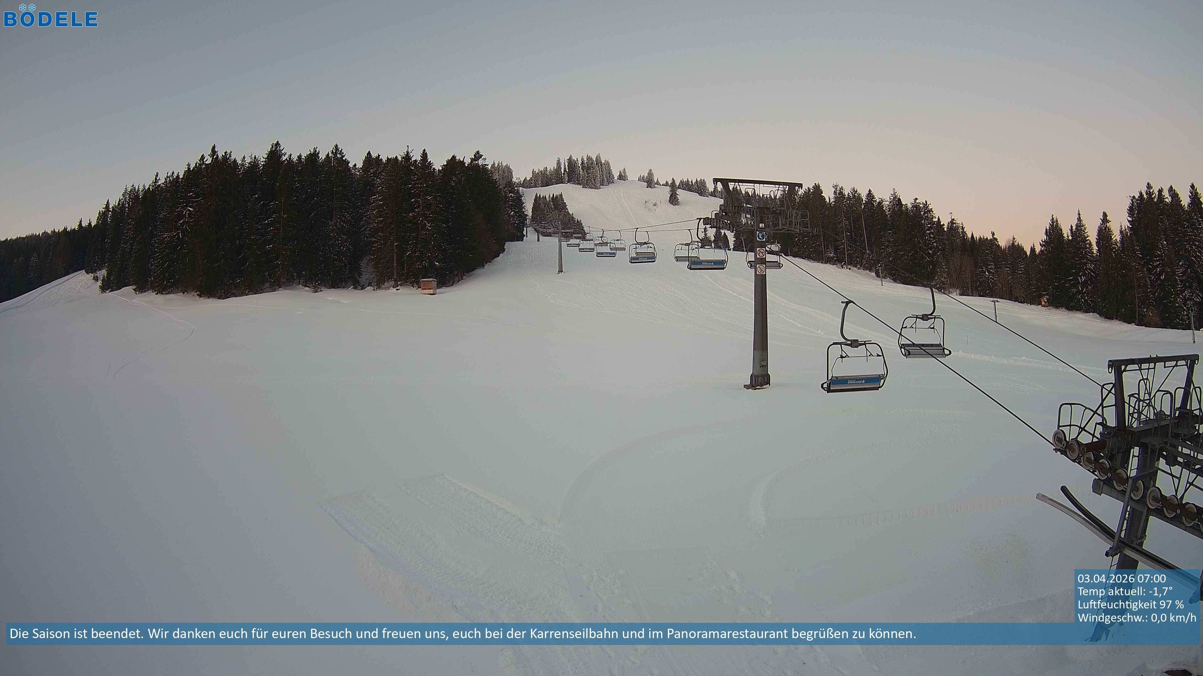 Archiv Foto Webcam Lanklift am Bödele