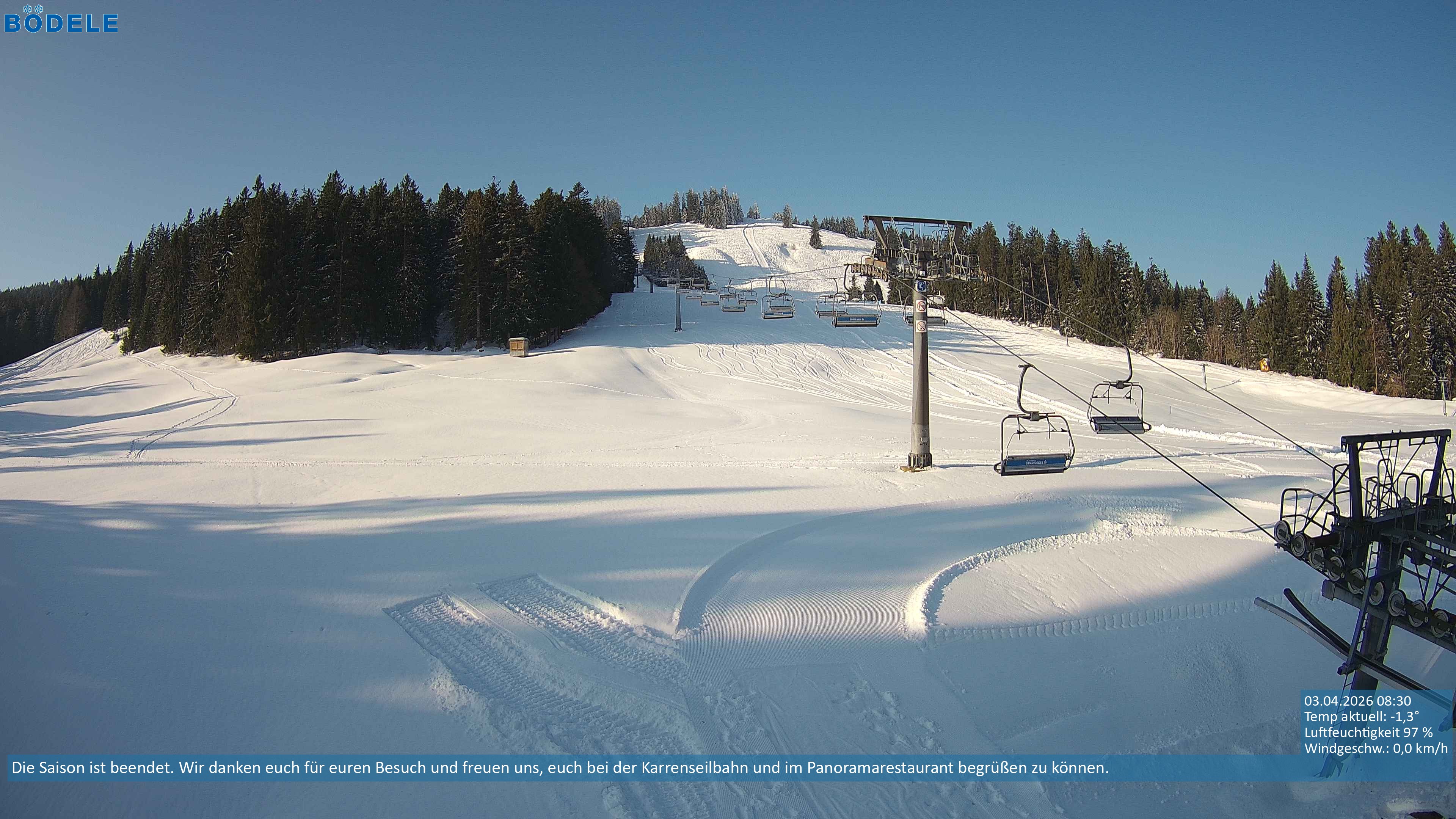 Archiv Foto Webcam Lanklift am Bödele