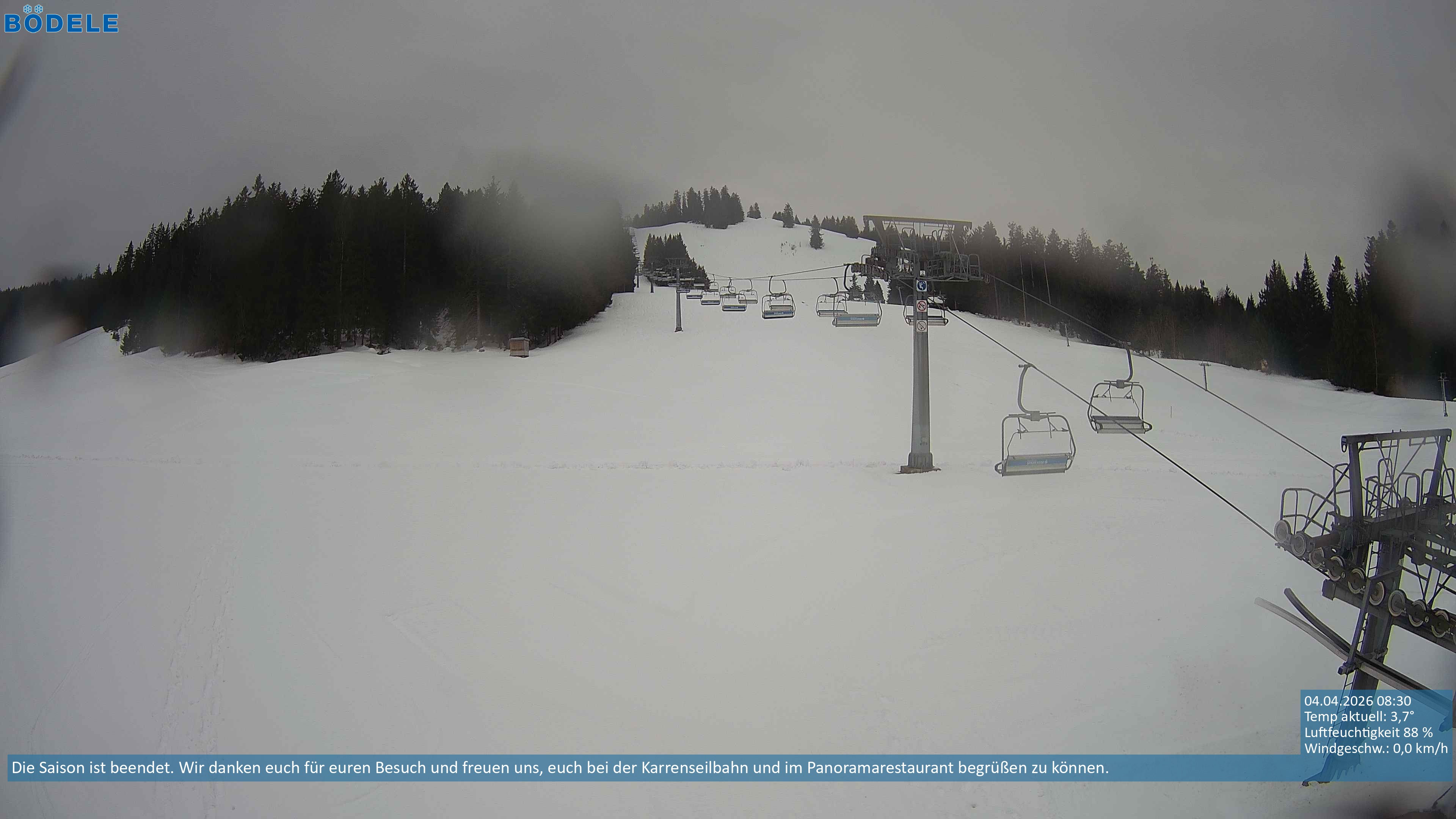 Archiv Foto Webcam Lanklift am Bödele