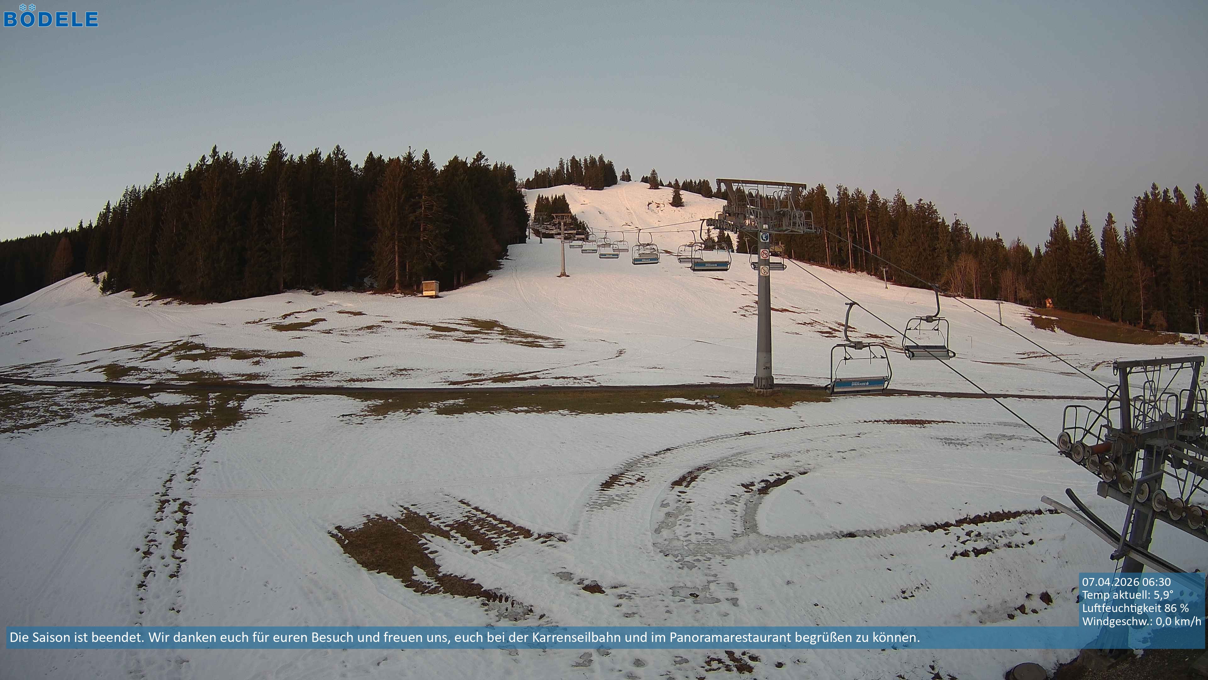 Archiv Foto Webcam Lanklift am Bödele