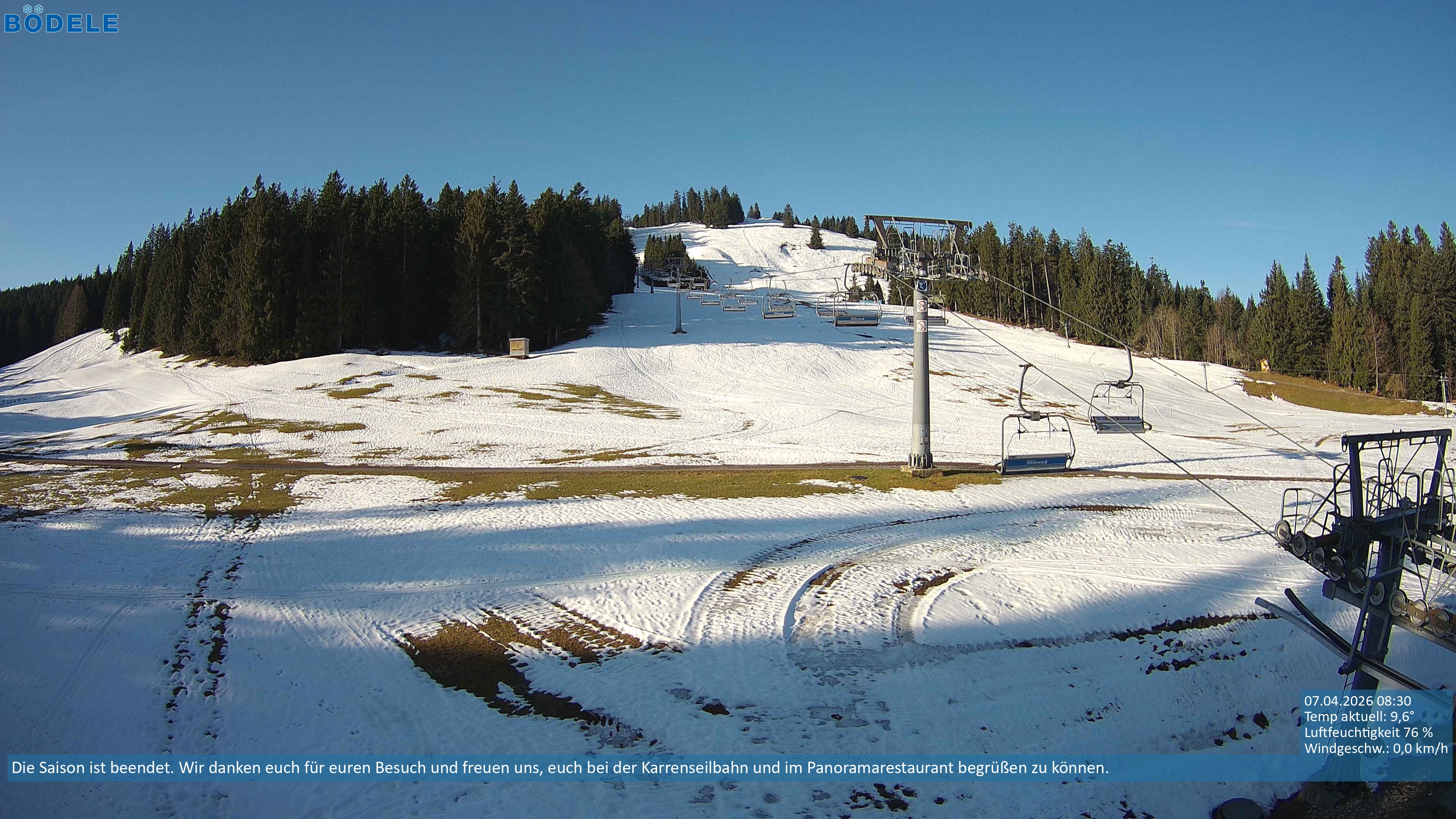 Archiv Foto Webcam Lanklift am Bödele