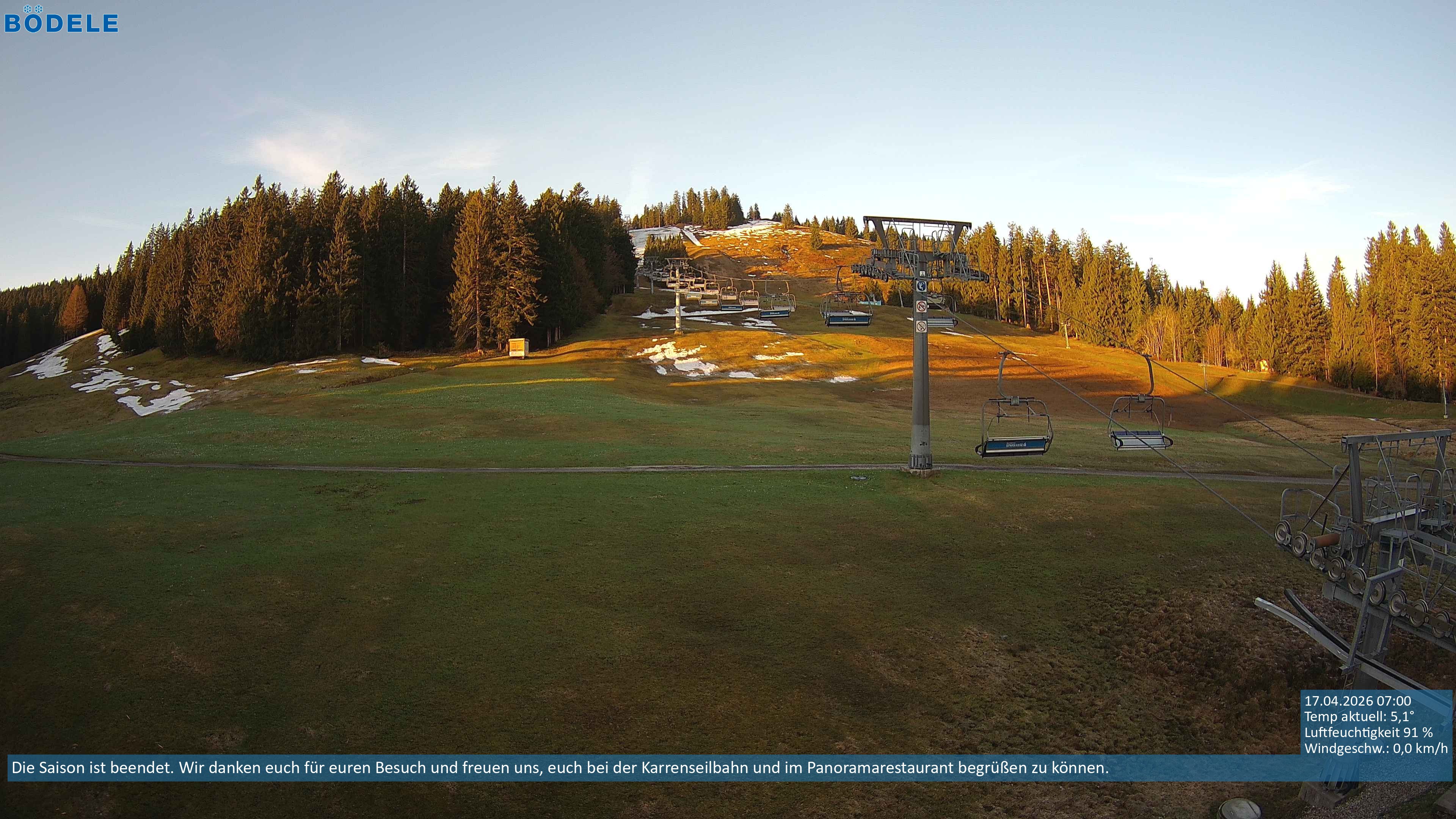 Archiv Foto Webcam Lanklift am Bödele