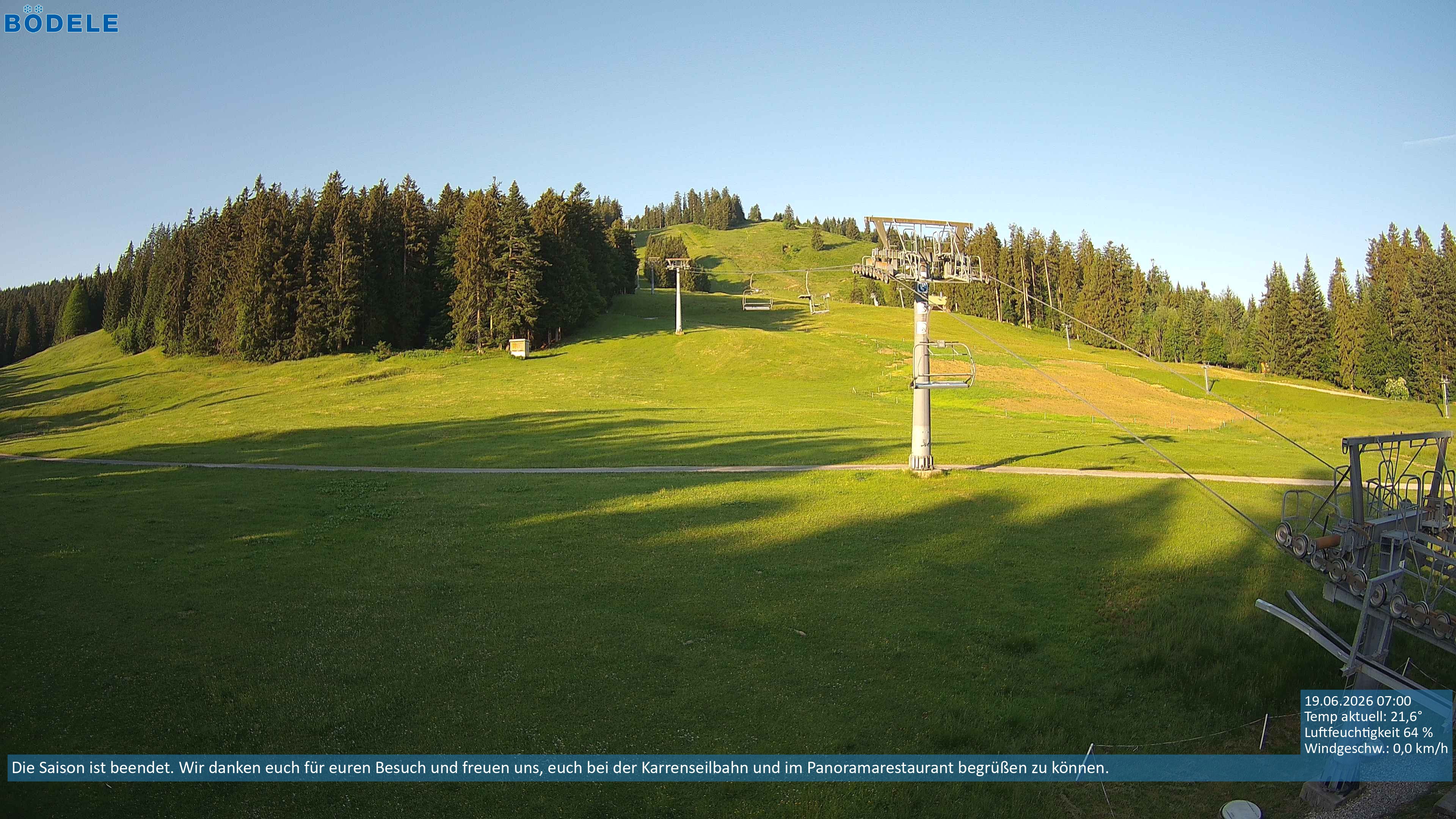 Archiv Foto Webcam Lanklift am Bödele
