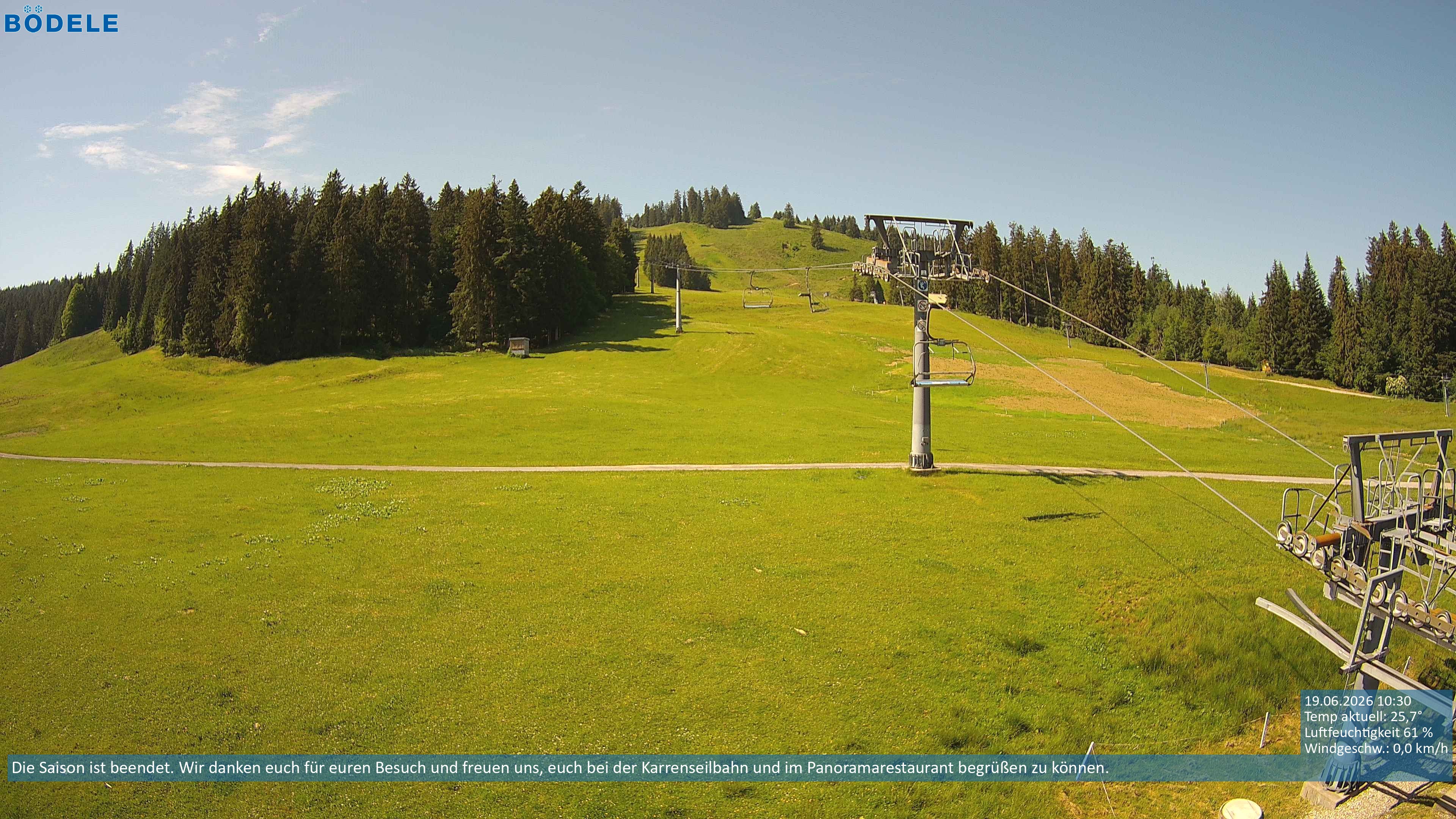 Archiv Foto Webcam Lanklift am Bödele