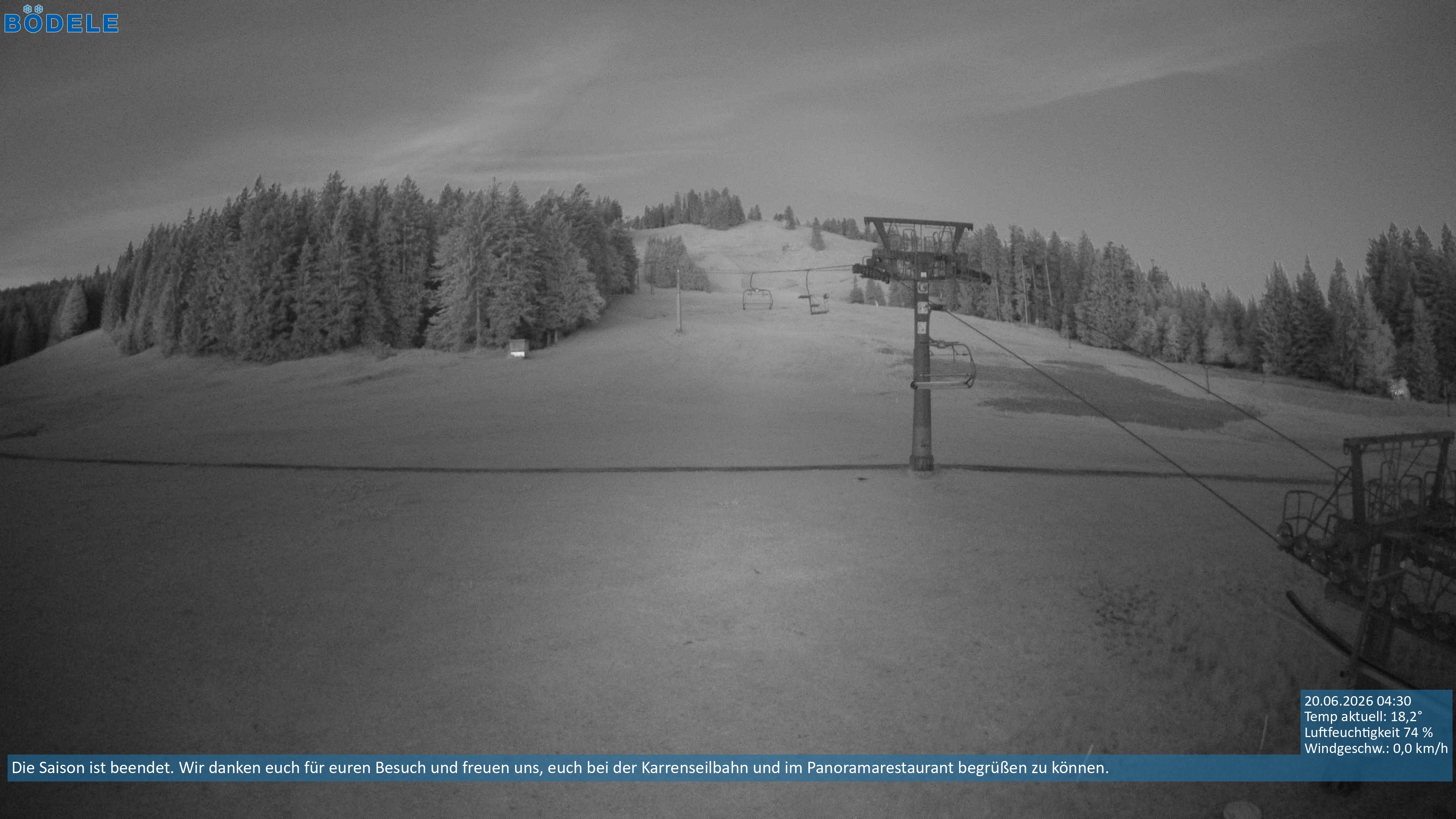 Archiv Foto Webcam Lanklift am Bödele
