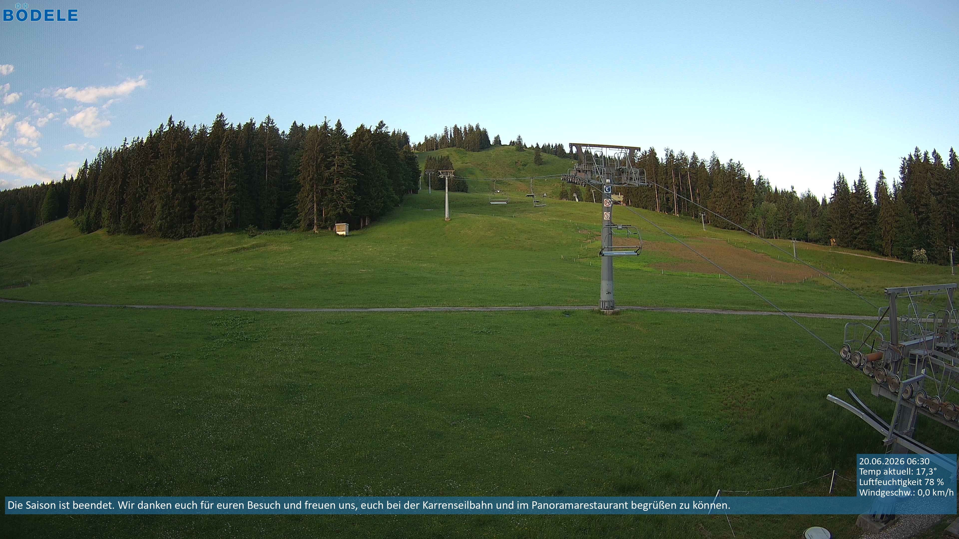 Archiv Foto Webcam Lanklift am Bödele