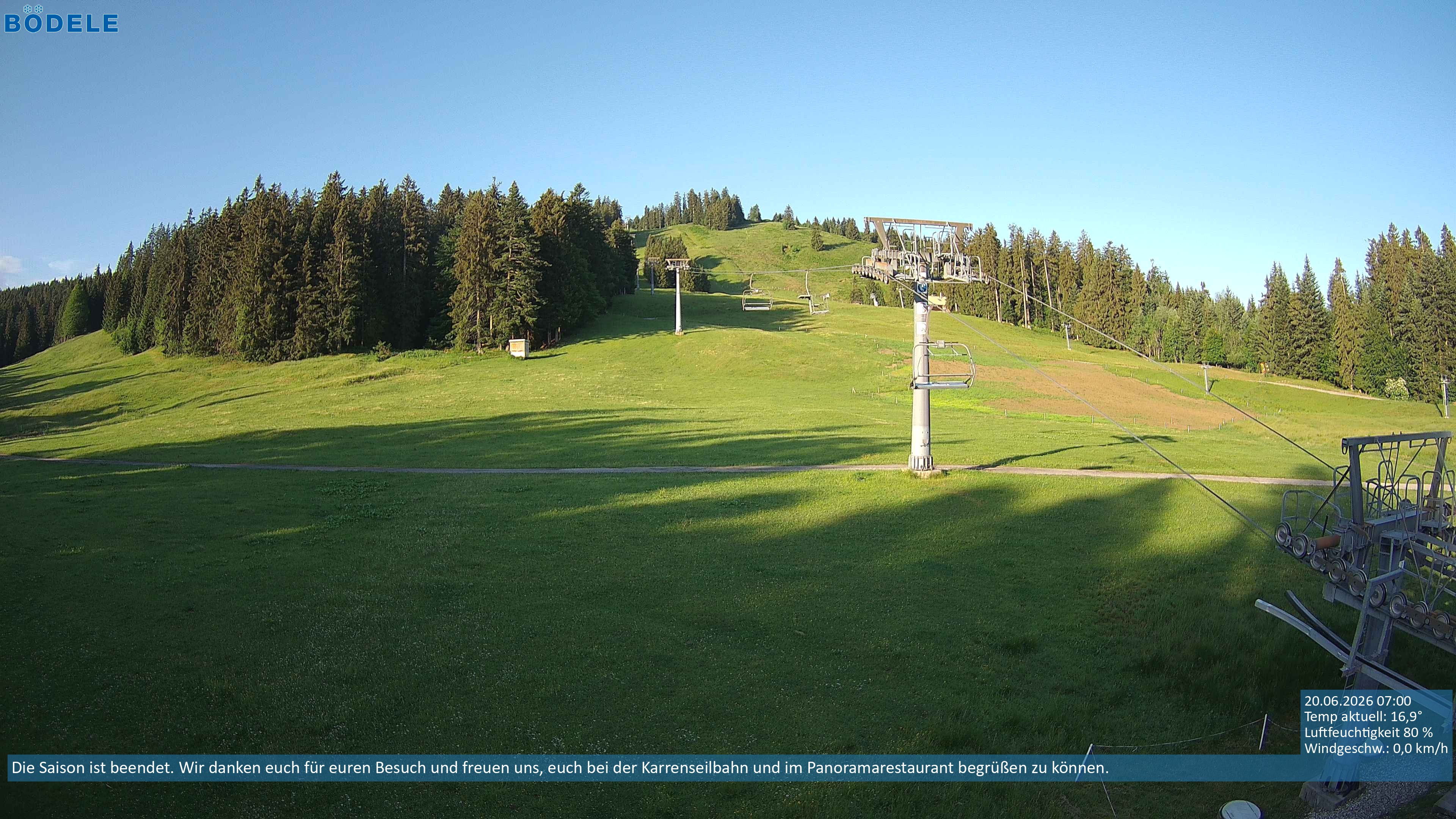 Archiv Foto Webcam Lanklift am Bödele