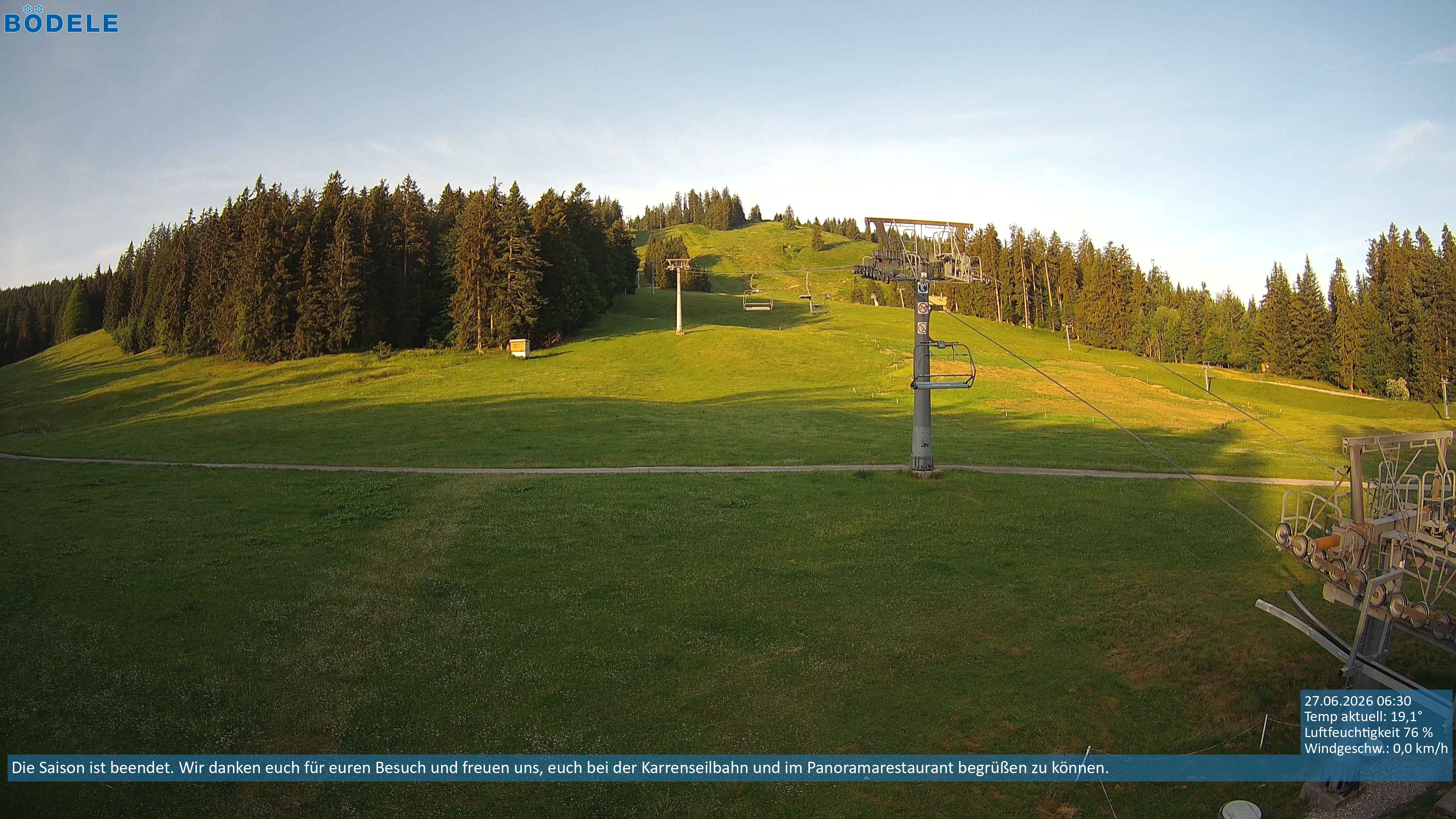 Archiv Foto Webcam Lanklift am Bödele