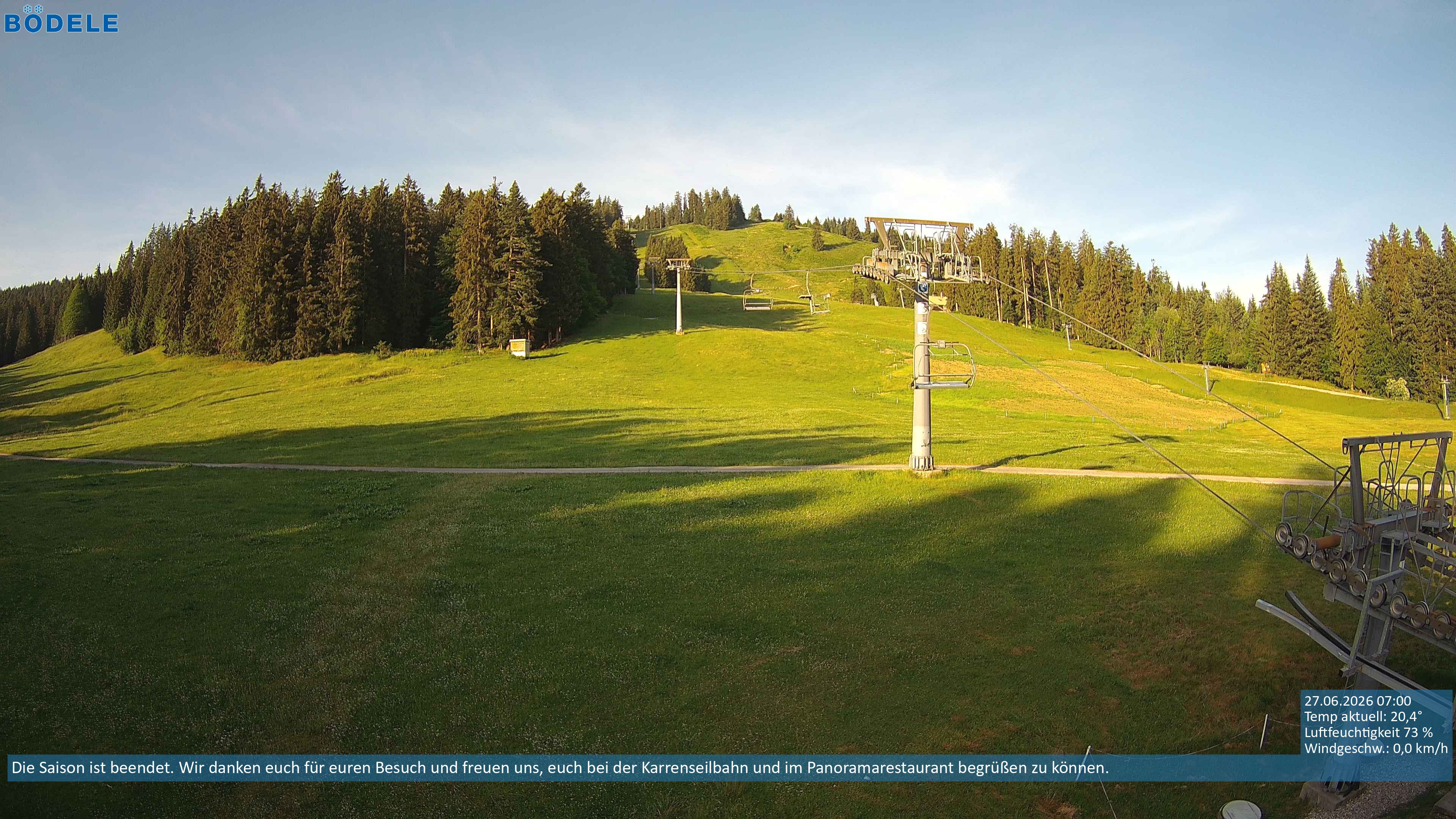Archiv Foto Webcam Lanklift am Bödele