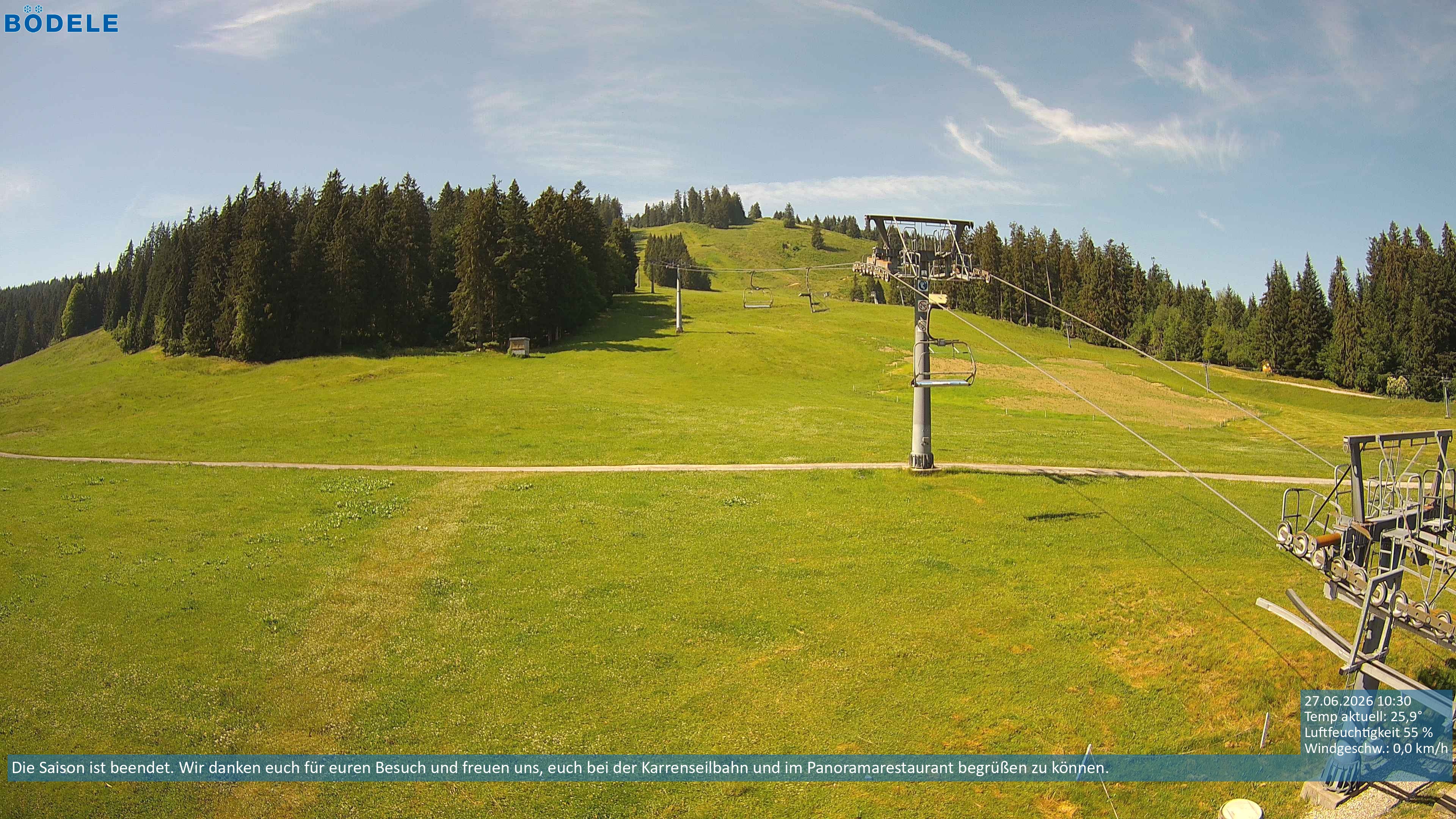Archiv Foto Webcam Lanklift am Bödele