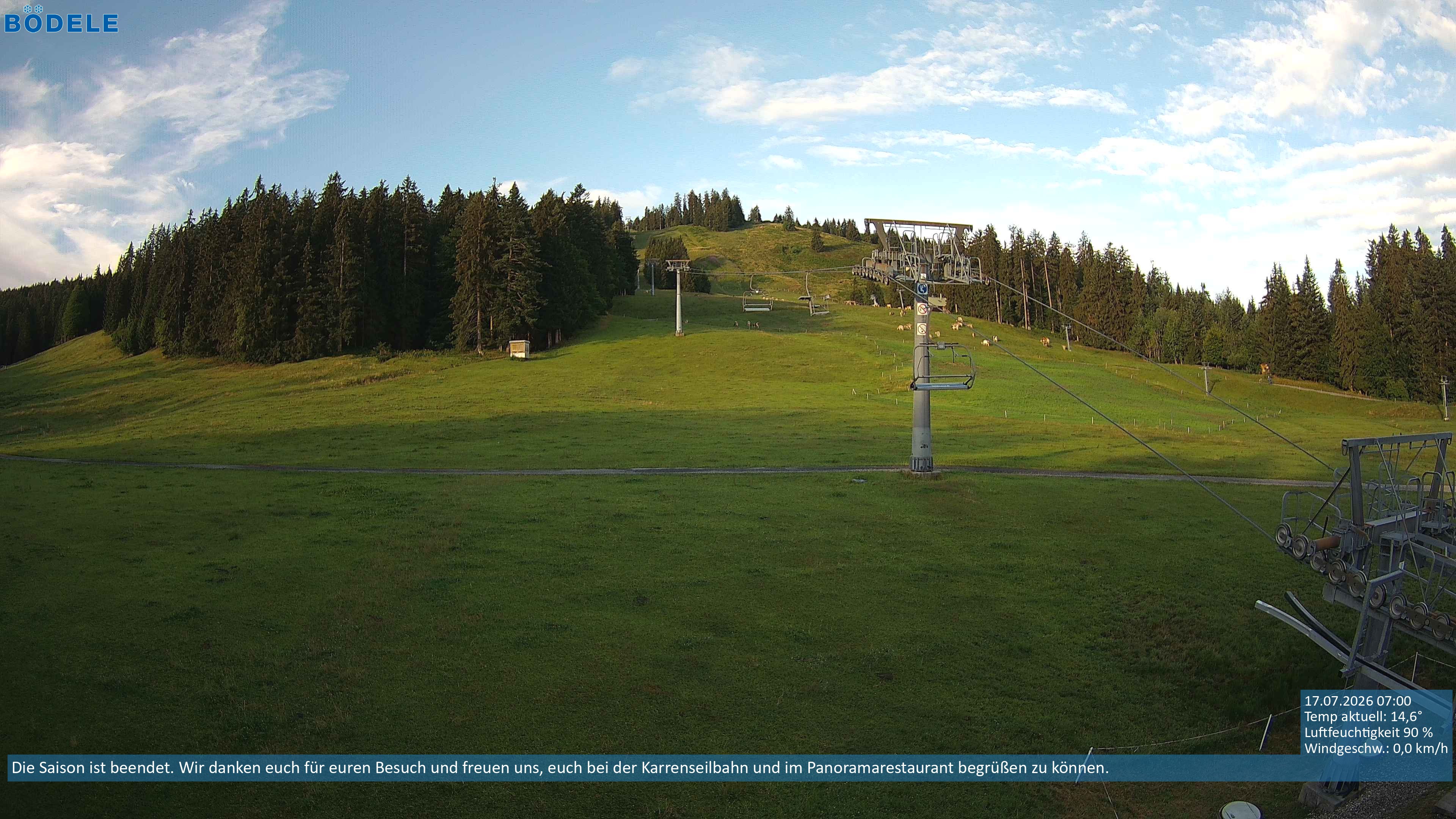 Archiv Foto Webcam Lanklift am Bödele