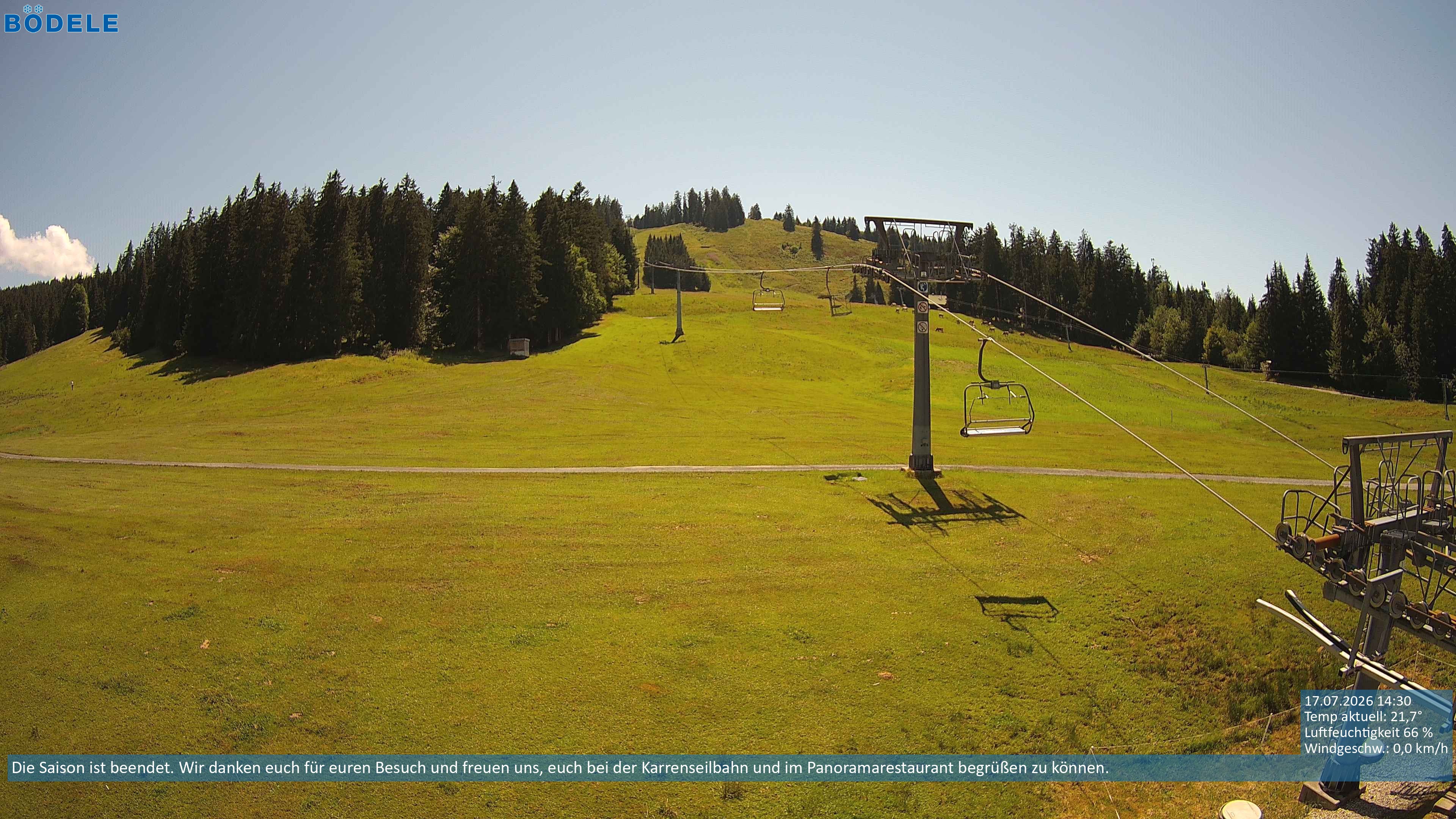 Archiv Foto Webcam Lanklift am Bödele