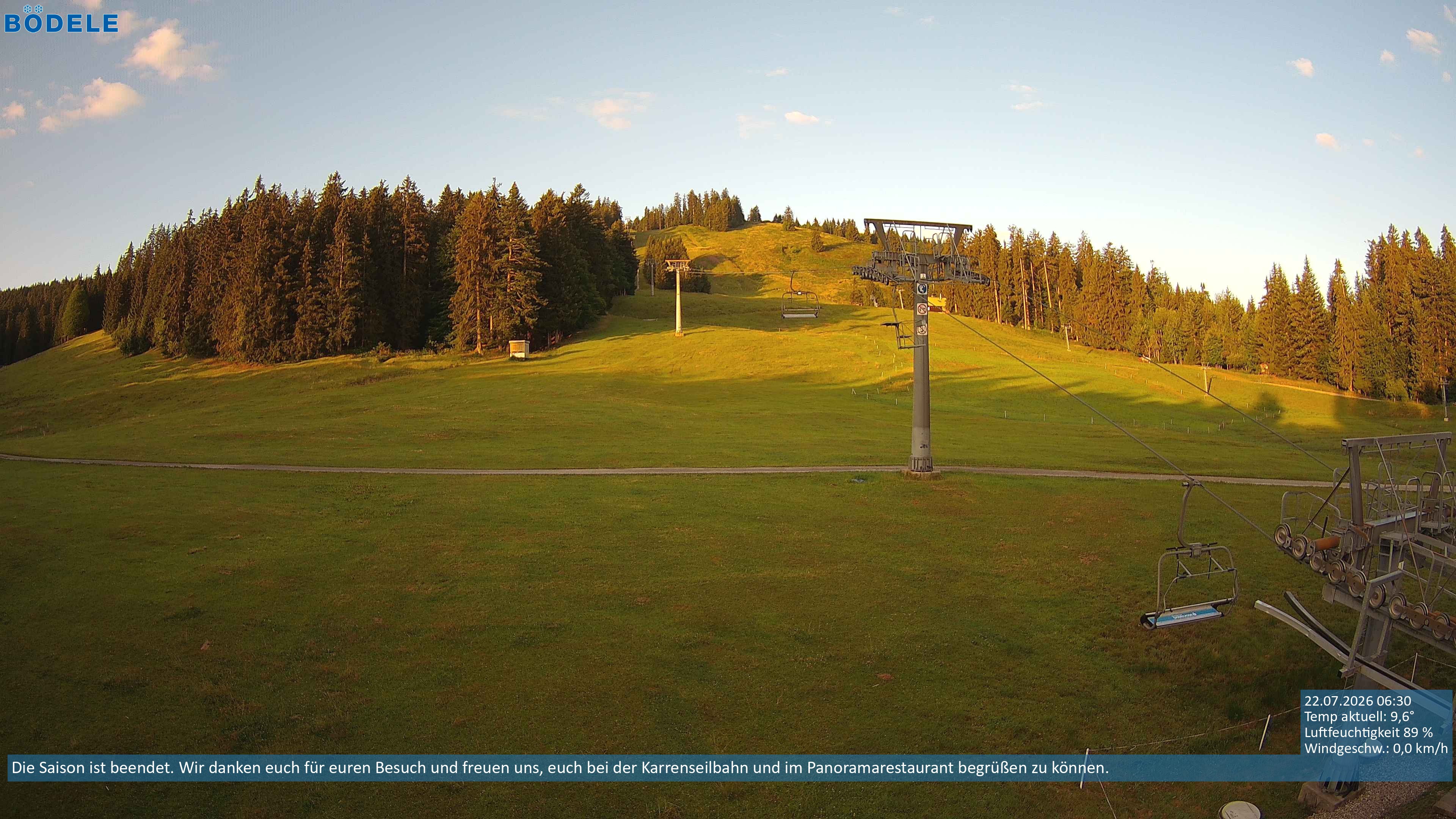Archiv Foto Webcam Lanklift am Bödele