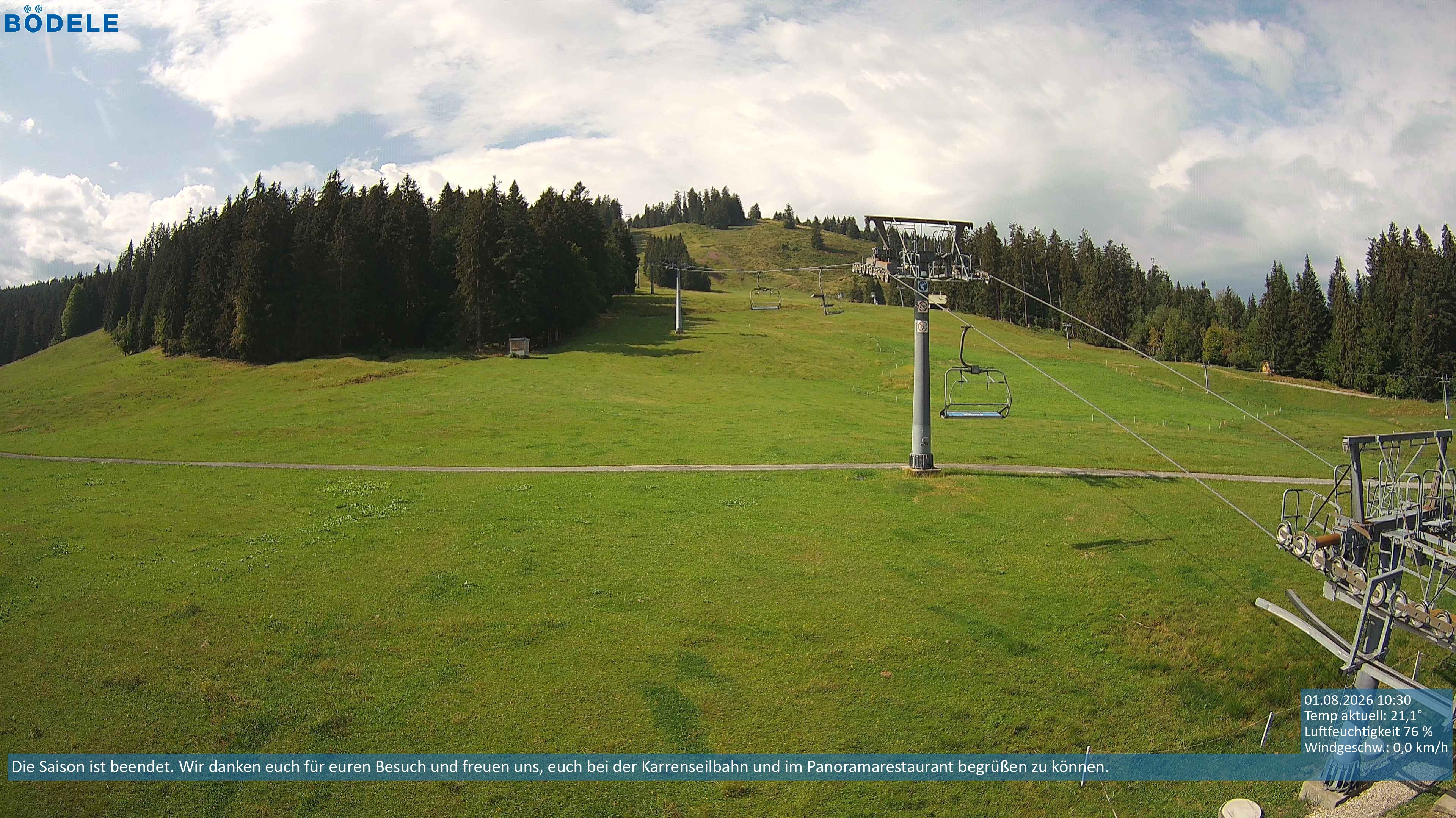 Archiv Foto Webcam Lanklift am Bödele