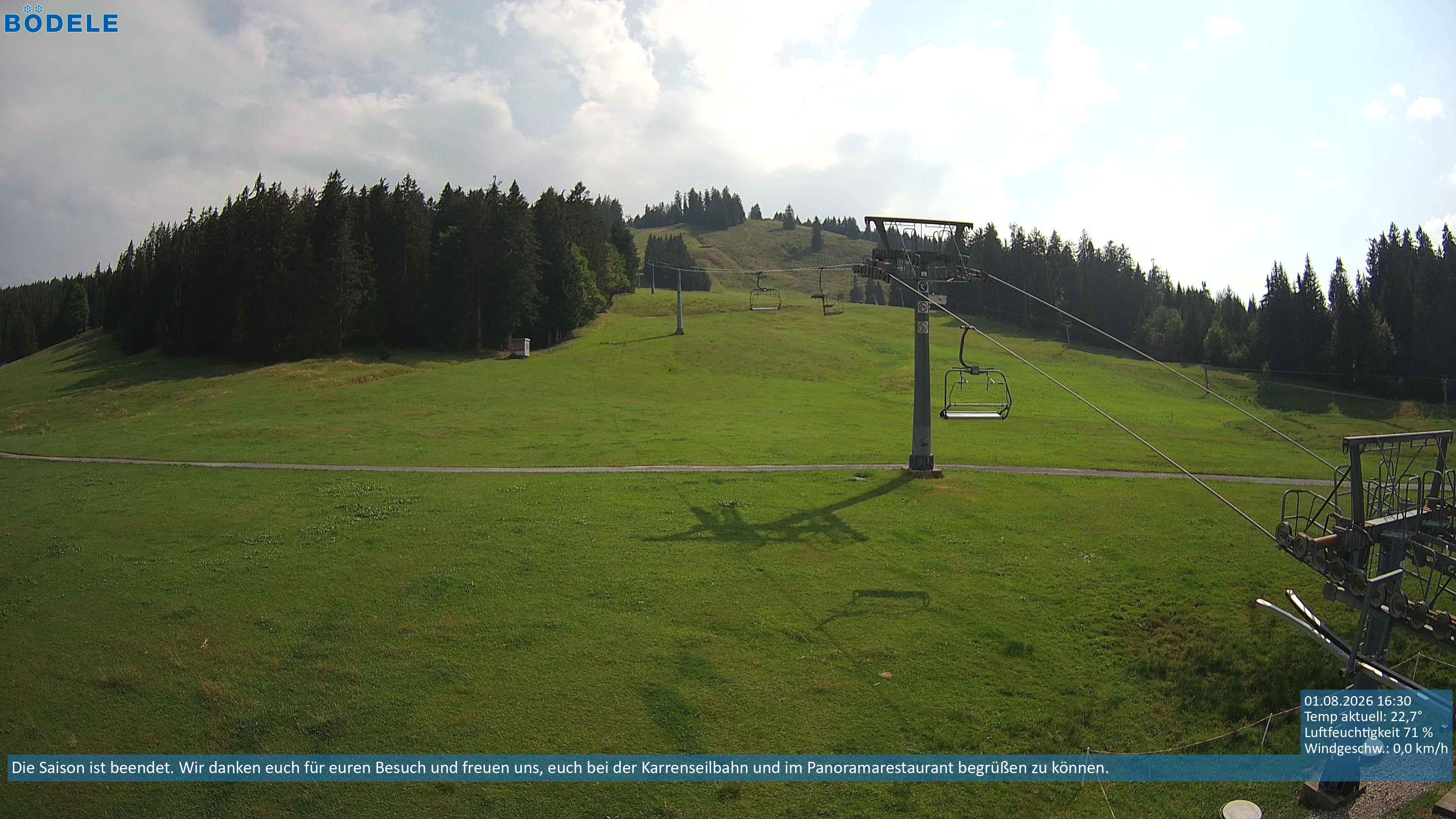 Archived image Webcam Chair lift Lank near Schwarzenberg