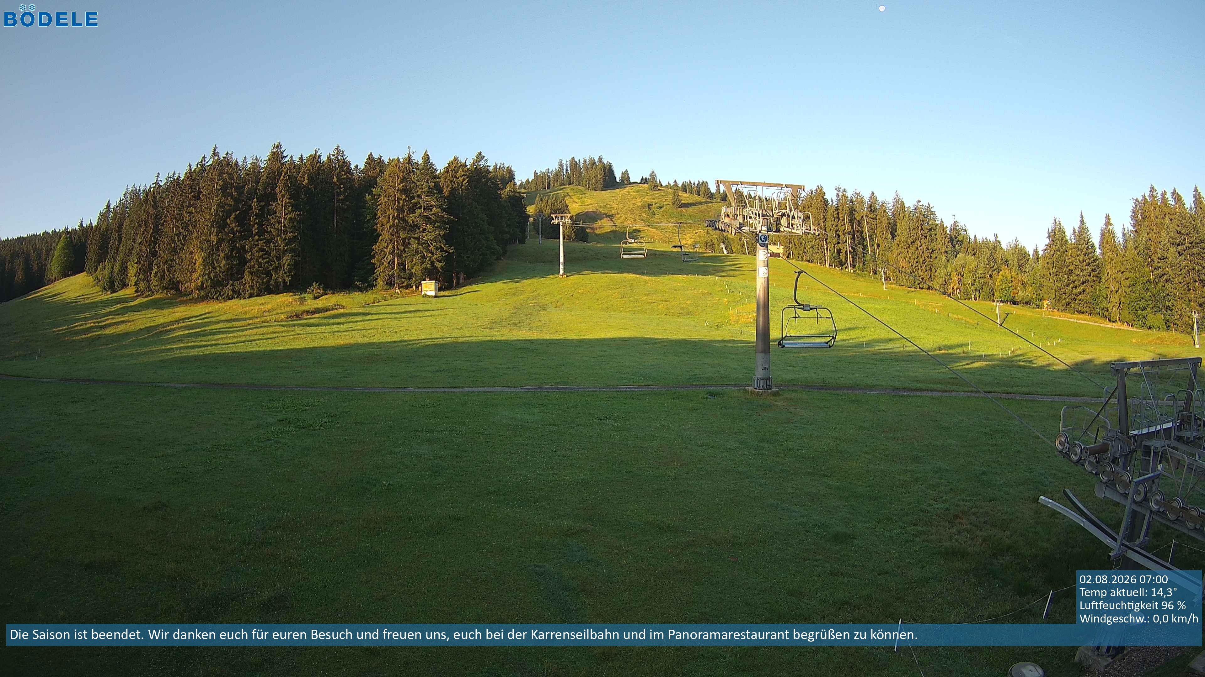 Archiv Foto Webcam Lanklift am Bödele