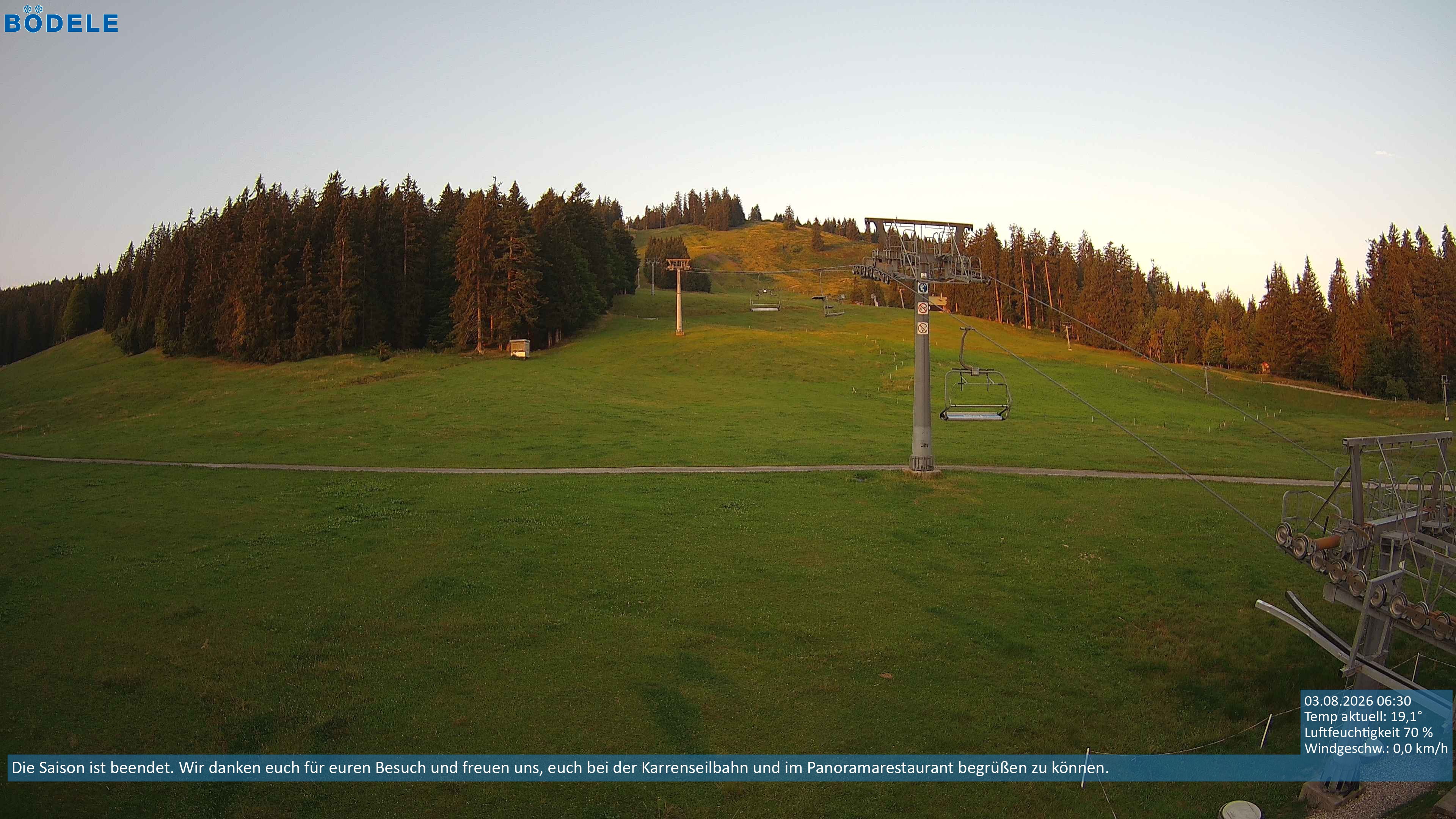 Archiv Foto Webcam Lanklift am Bödele