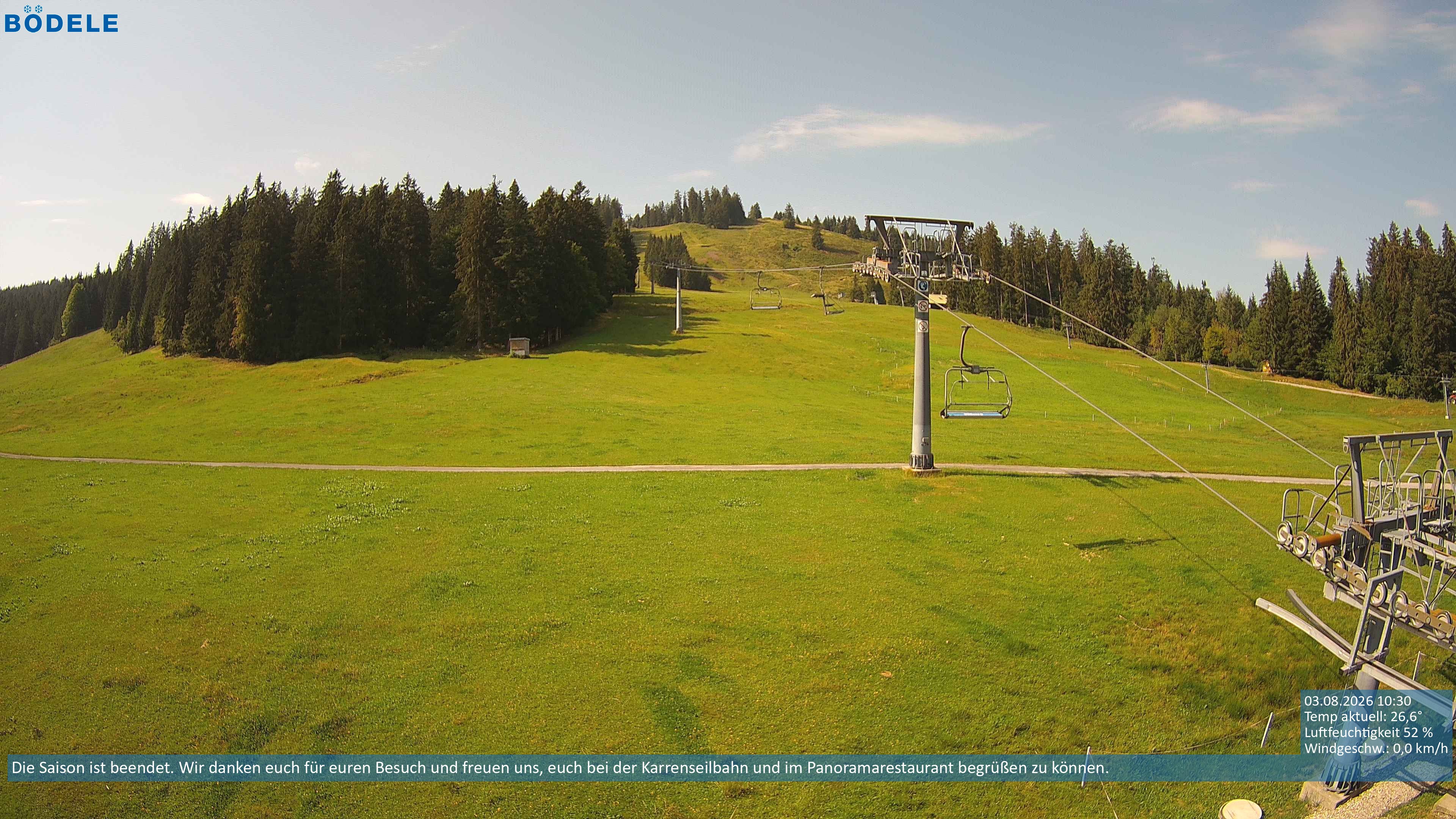 Archiv Foto Webcam Lanklift am Bödele