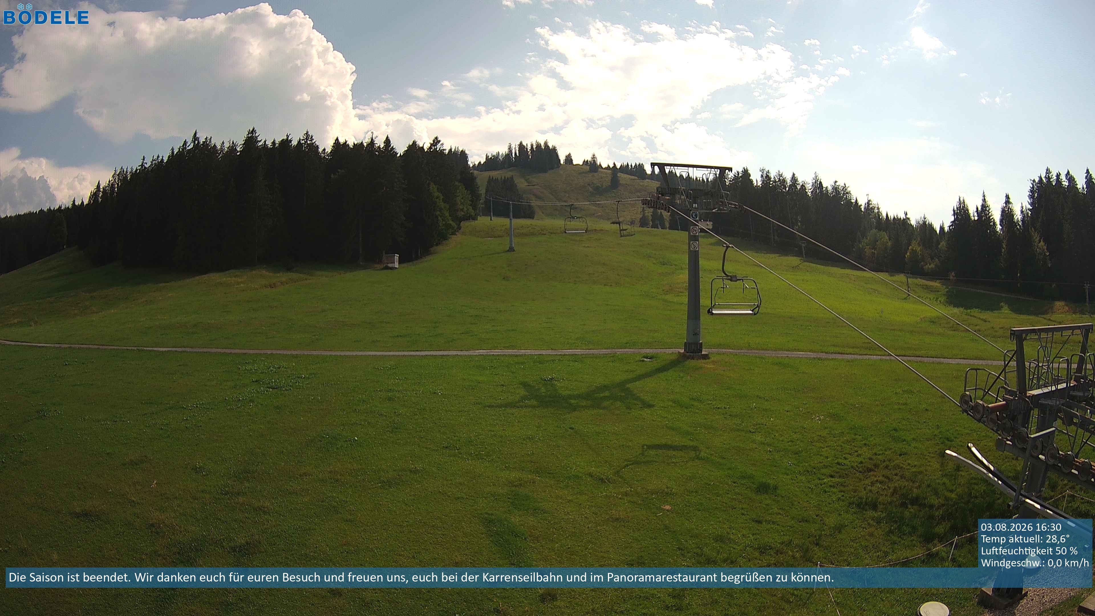 Archiv Foto Webcam Lanklift am Bödele